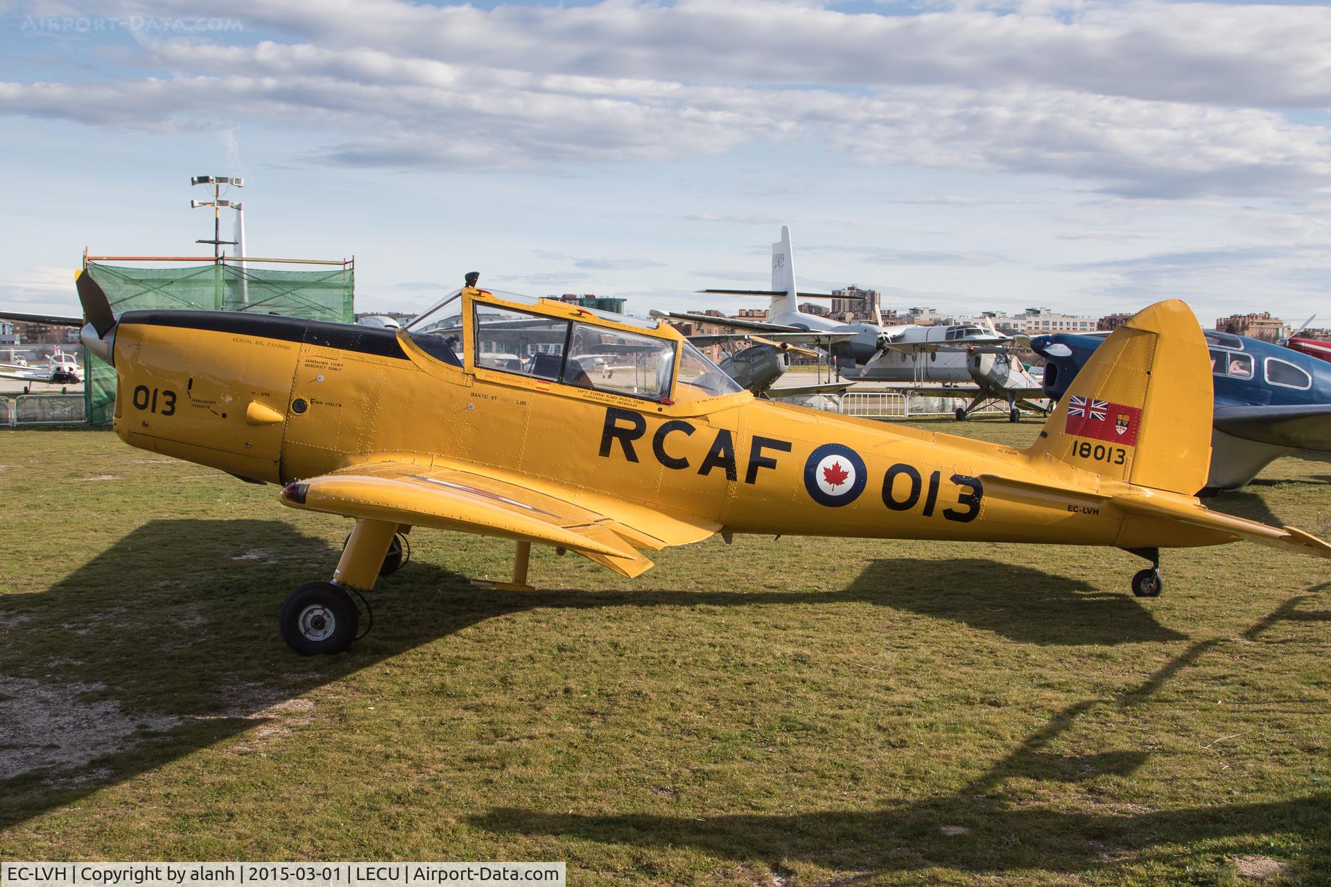 EC-LVH, 1950 De Havilland DHC-1 Chipmunk 22A C/N C1/0080, Outside at Cuatro Vientos, Madrid, for the monthly Fundacion Infante de Orleans collection display.