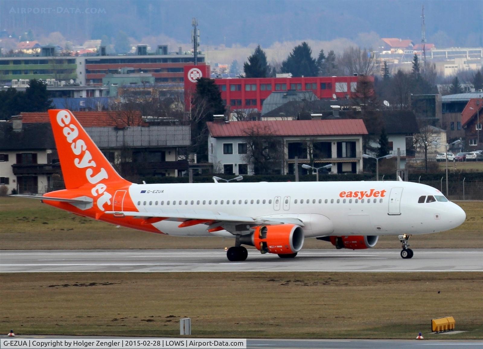 G-EZUA, 2011 Airbus A320-214 C/N 4588, Arrival from Luton on rwy 15...