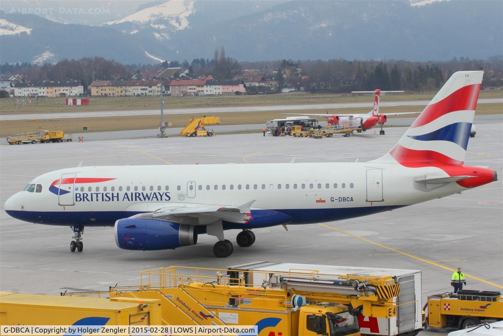 G-DBCA, 2004 Airbus A319-131 C/N 2098, Leaving parking position for return flight to LGW...