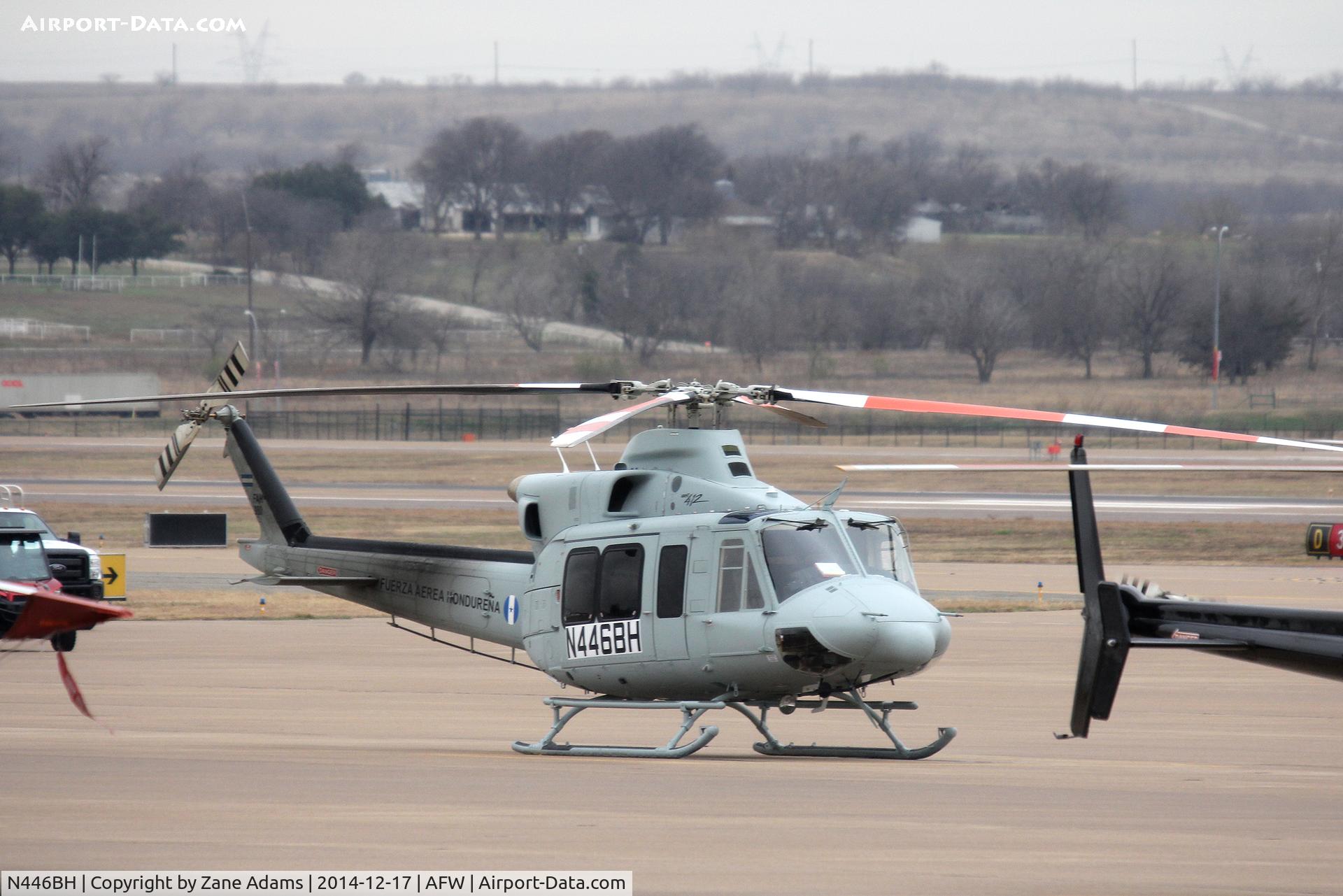 N446BH, 2014 Bell 412EP C/N 36672, New presidential helicopter for president of Honduras (FAH-980) on the ramp at Alliance Airport prior to delivery.