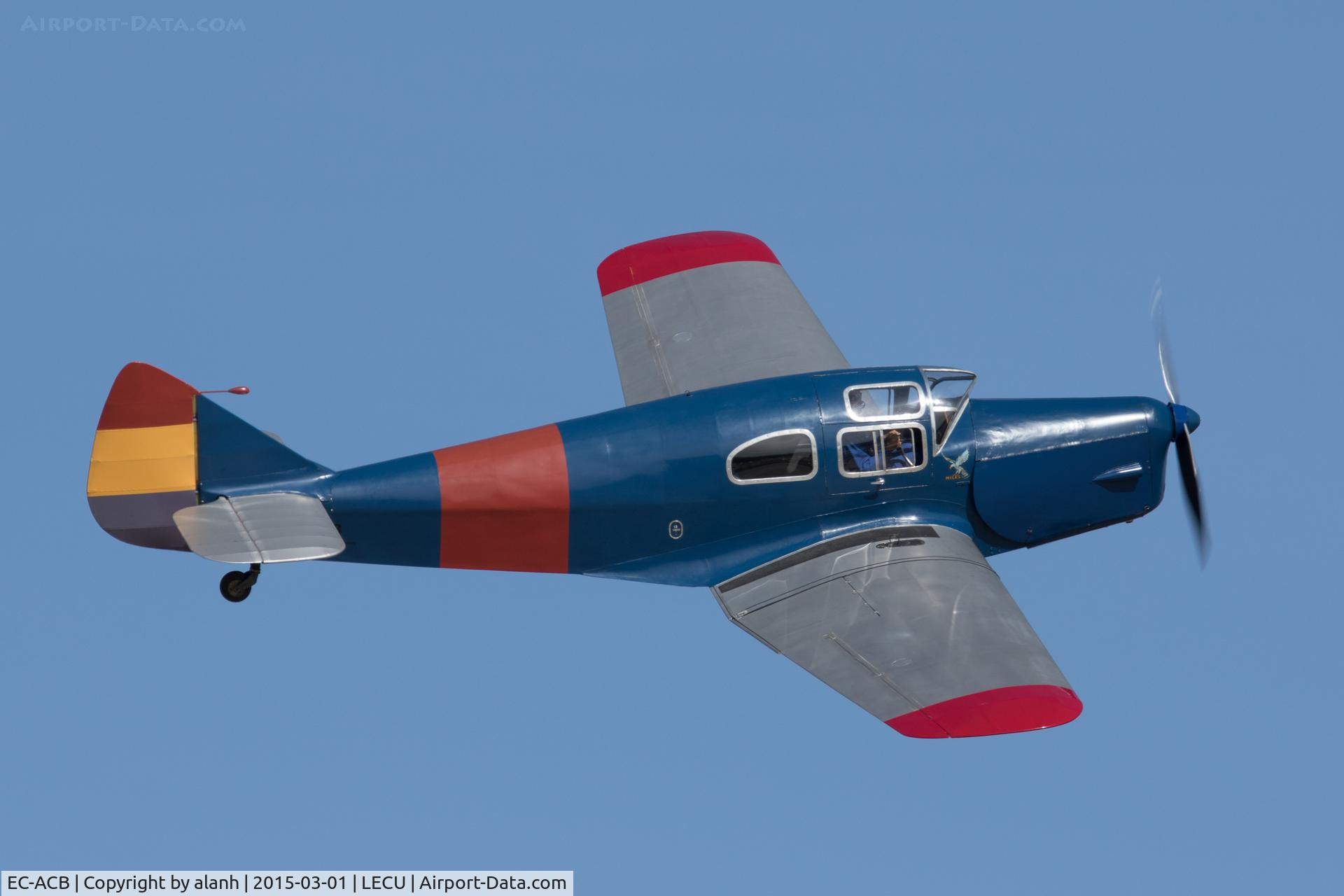 EC-ACB, 1936 Miles M3C Falcon Six C/N 231, Displaying at a Fundación Infante de Orleans monthly flying event at Cuatro Vientos, Madrid