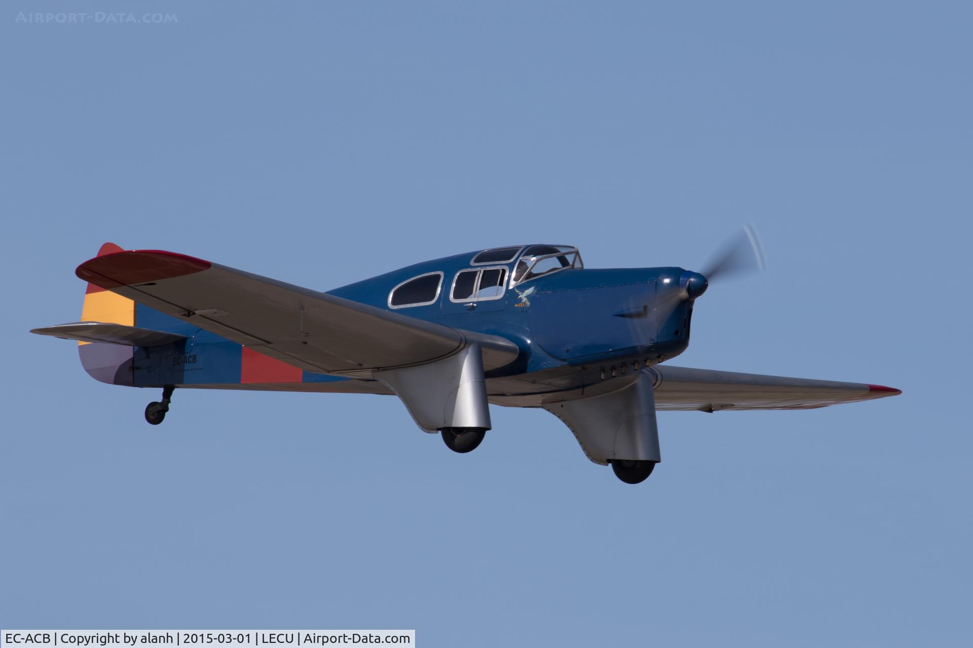 EC-ACB, 1936 Miles M3C Falcon Six C/N 231, Displaying at a Fundación Infante de Orleans monthly flying event at Cuatro Vientos, Madrid