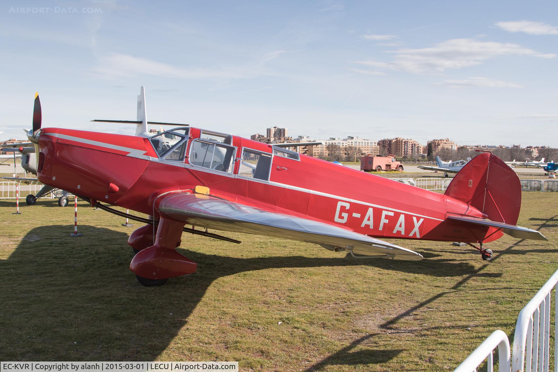 EC-KVR, 1937 British Aircraft Manufacturing Company Ltd BA Eagle 2 C/N 138, Outside prior to a monthly display of the Fundación Infante de Orleans collection at Cuatro Vientos airport, Madrid
