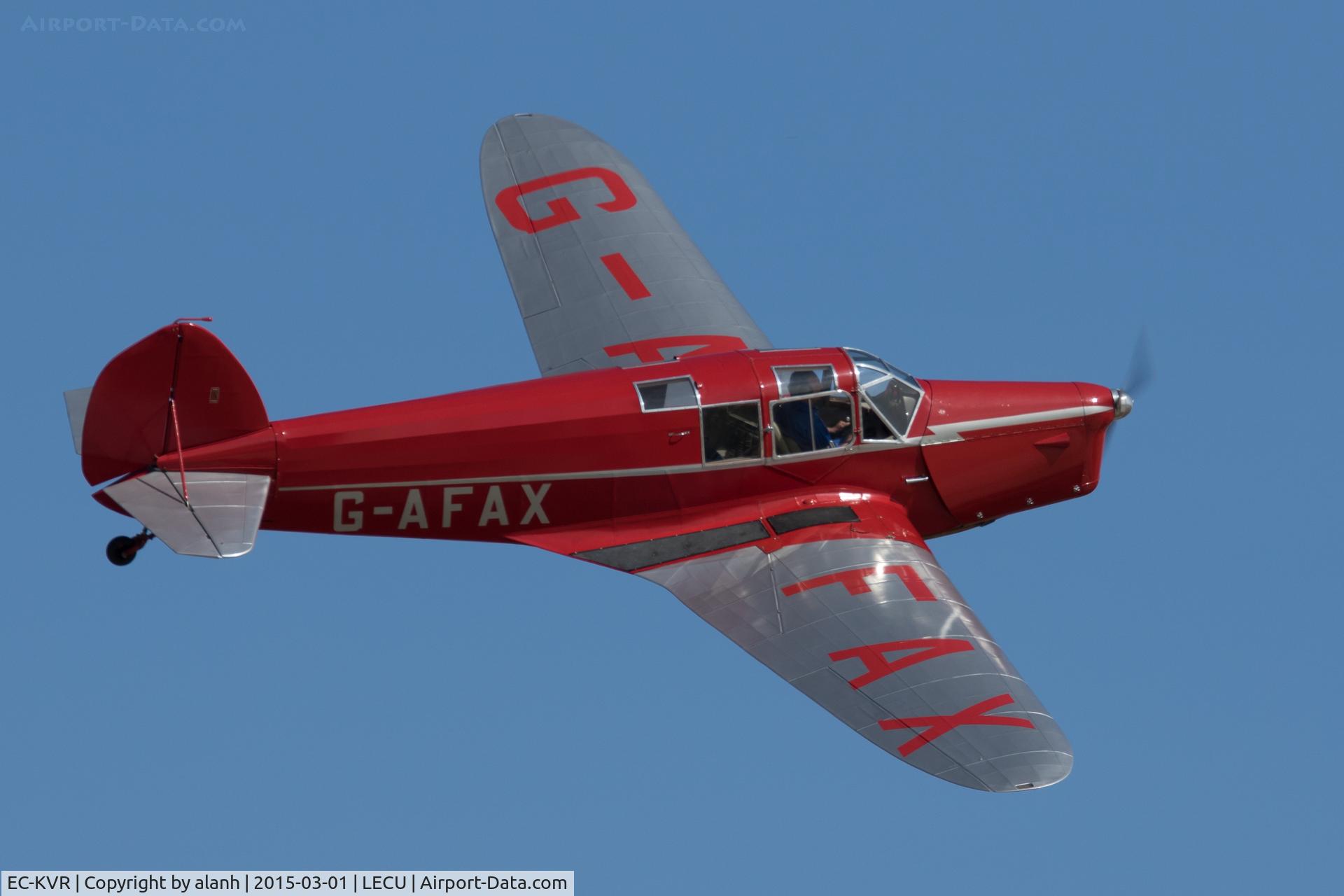 EC-KVR, 1937 British Aircraft Manufacturing Company Ltd BA Eagle 2 C/N 138, At a monthly display of the Fundación Infante de Orleans collection at Cuatro Vientos airport, Madrid