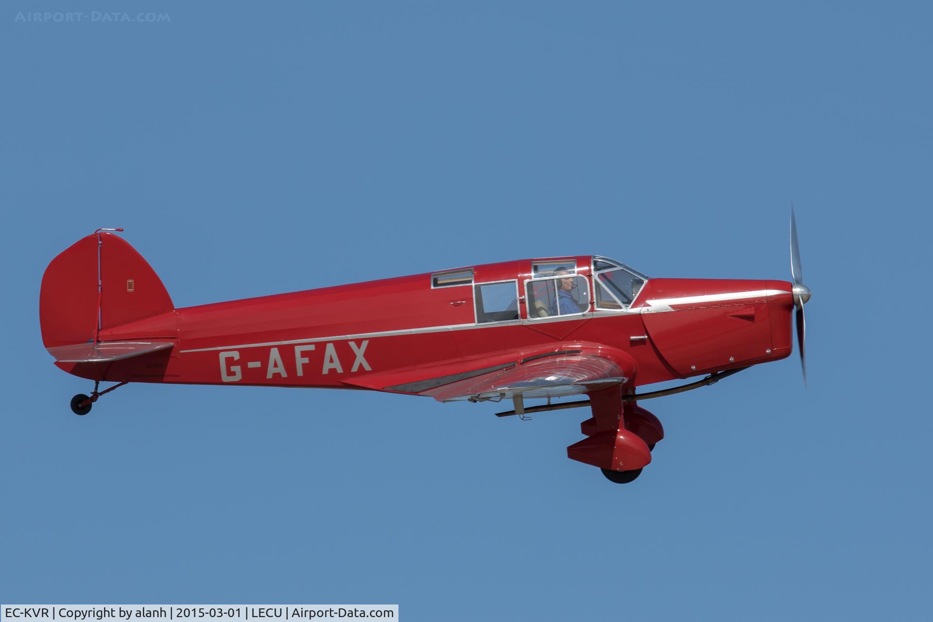 EC-KVR, 1937 British Aircraft Manufacturing Company Ltd BA Eagle 2 C/N 138, At a monthly display of the Fundación Infante de Orleans collection at Cuatro Vientos airport, Madrid