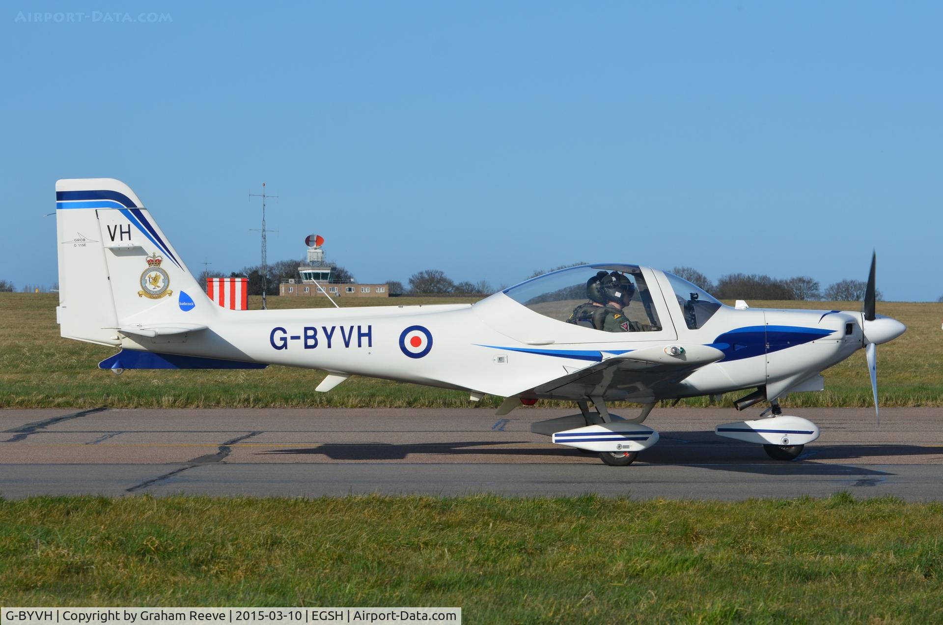 G-BYVH, 2000 Grob G-115E Tutor T1 C/N 82118/E, One of two Grob's about to depart from Norwich.