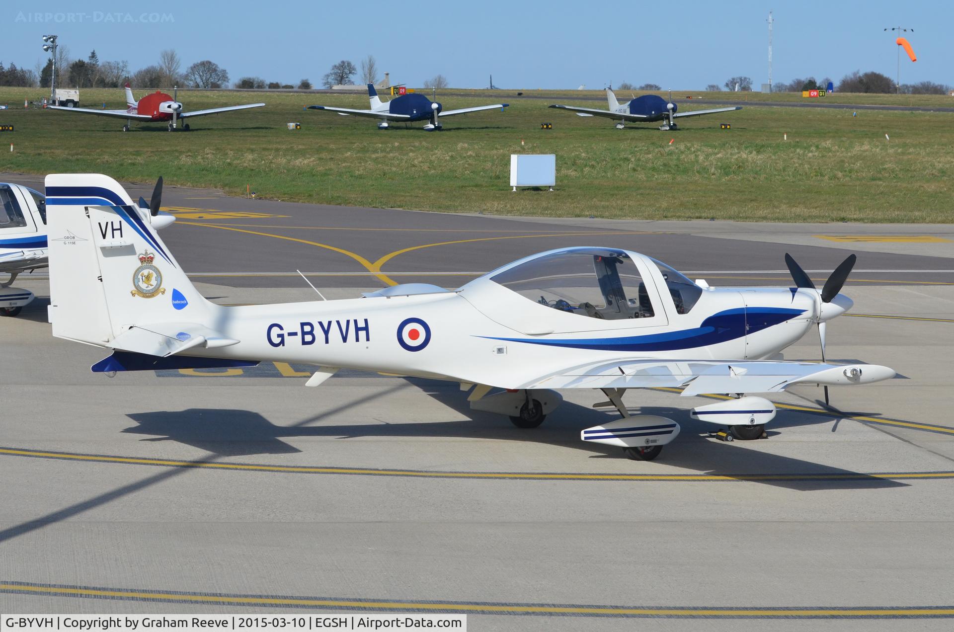 G-BYVH, 2000 Grob G-115E Tutor T1 C/N 82118/E, Parked at Norwich.