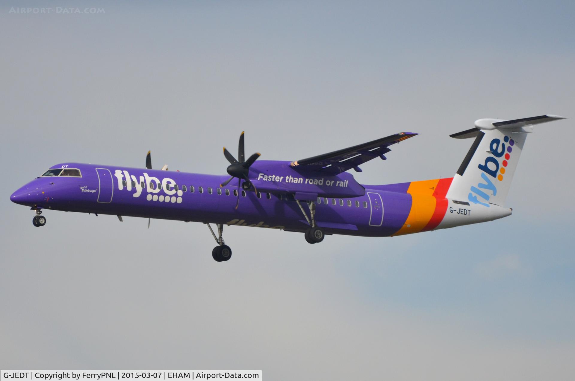 G-JEDT, 2003 De Havilland Canada DHC-8-402Q Dash 8 C/N 4088, Flybe Dash 8 arriving in AMS.