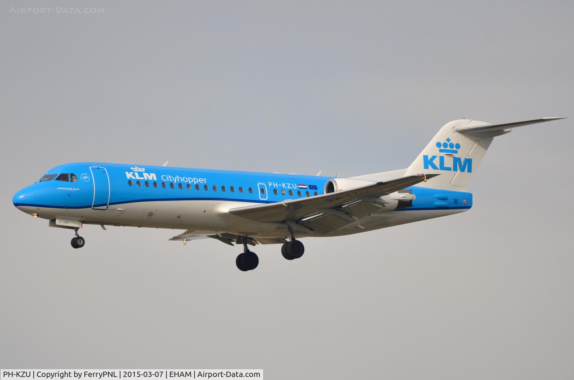 PH-KZU, 1995 Fokker 70 (F-28-0070) C/N 11543, KLC Fk70 in revised c/s