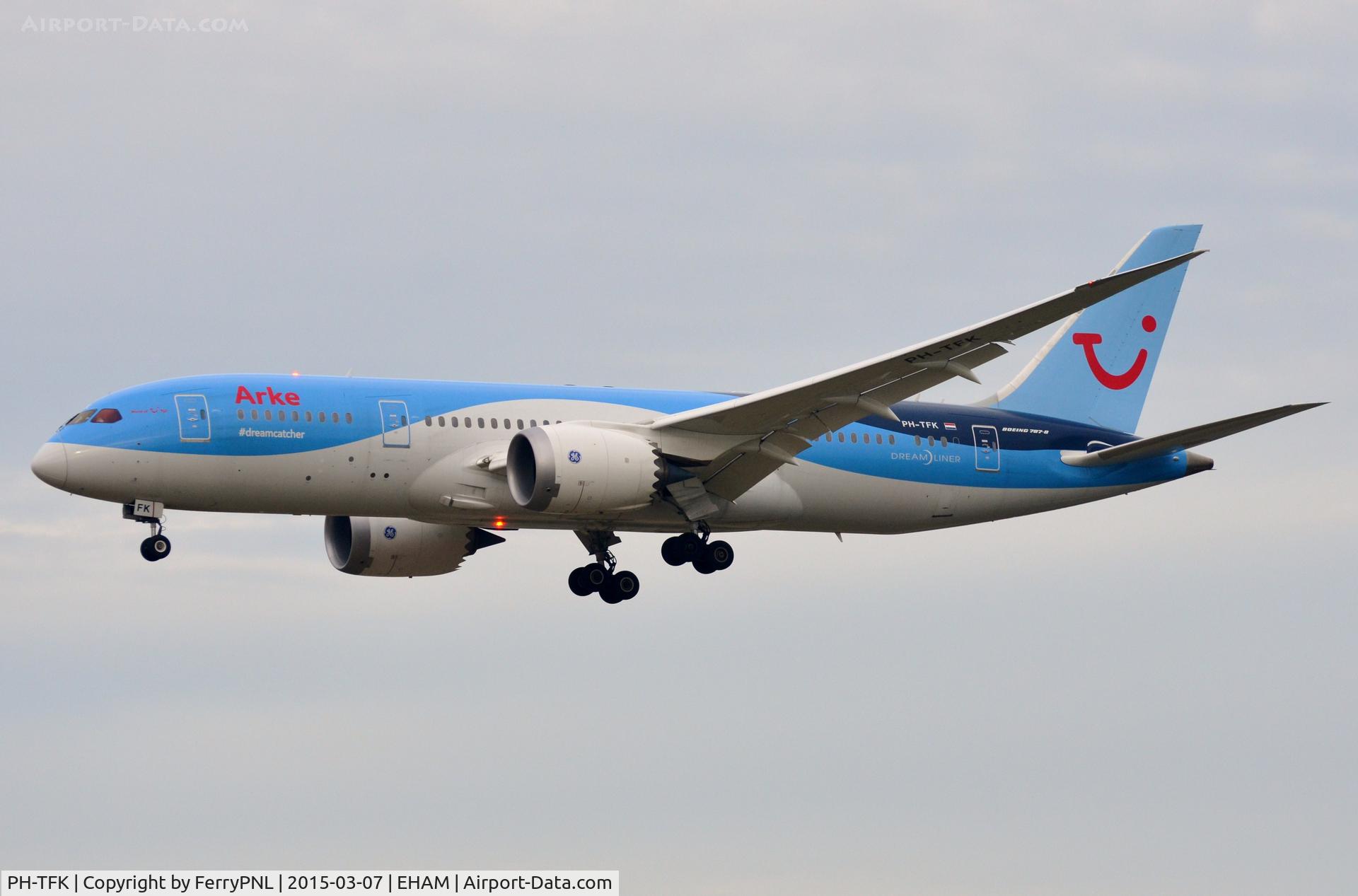PH-TFK, 2014 Boeing 787-8 Dreamliner Dreamliner C/N 36427, Dreamcatcher arriving at homebase.