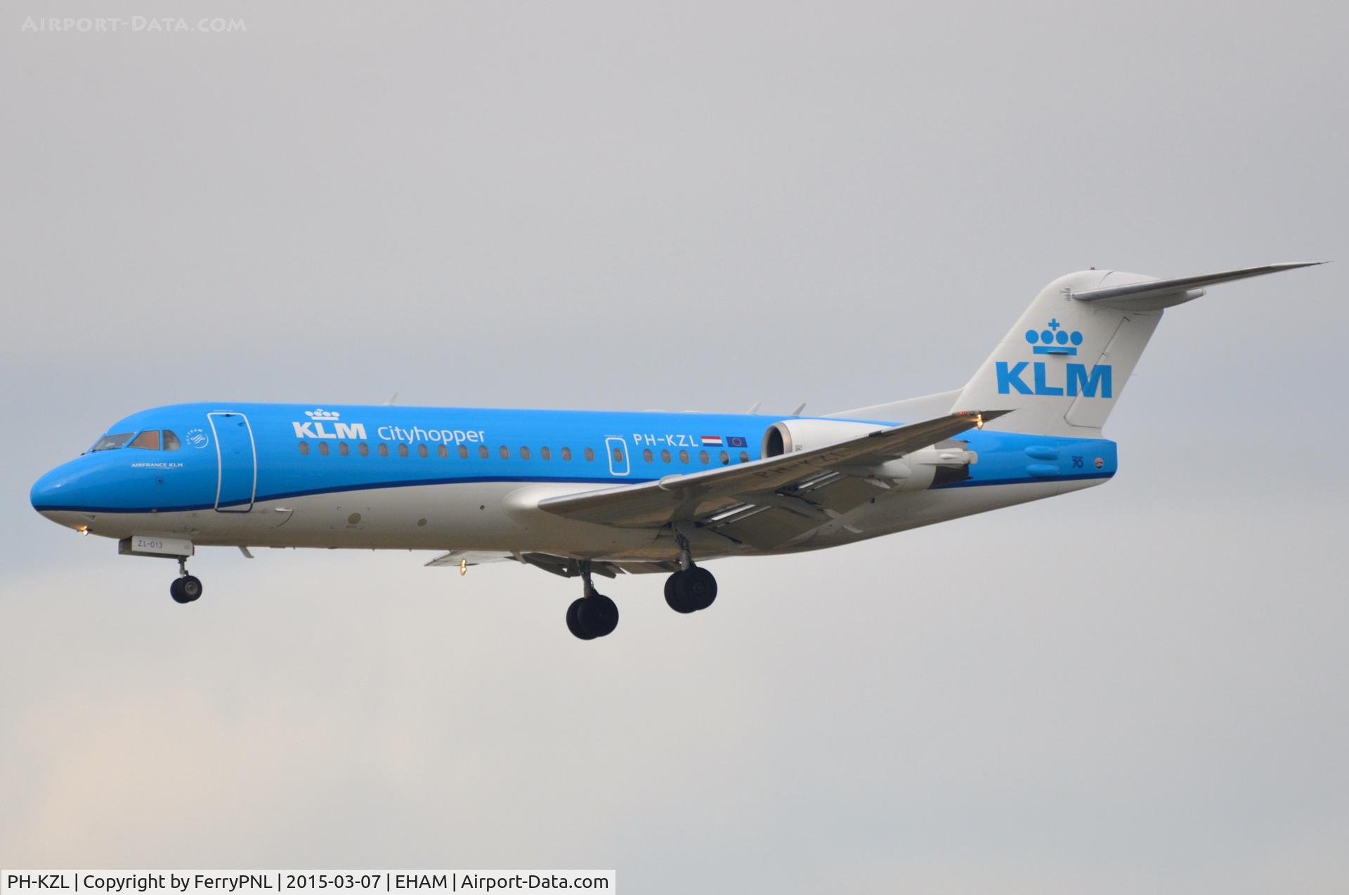 PH-KZL, 1995 Fokker 70 (F-28-0070) C/N 11536, KLC Fk70 in 2015 revised c/s