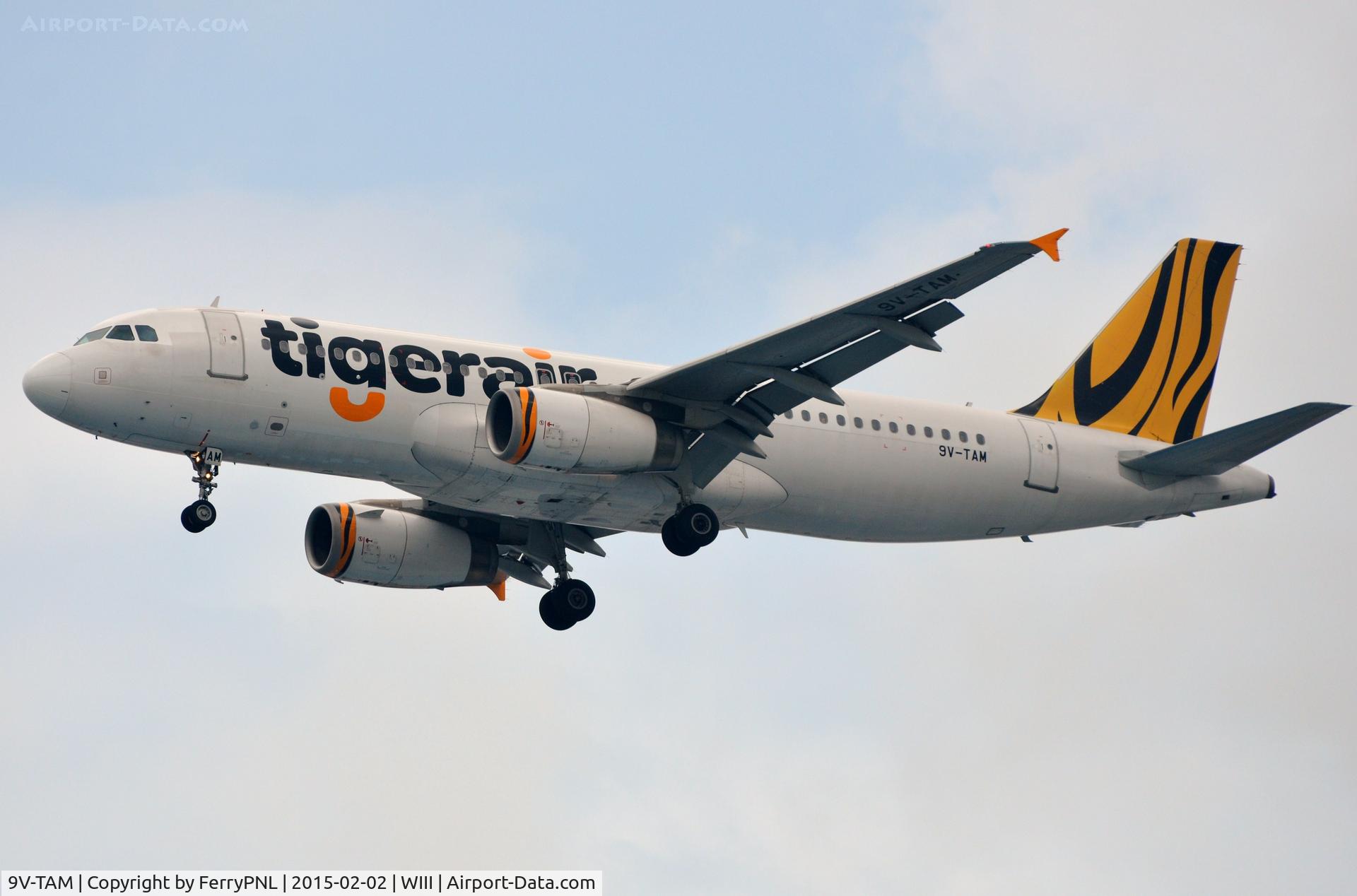 9V-TAM, 2010 Airbus A320-232 C/N 4181, Tigerair A320 landing in CGK