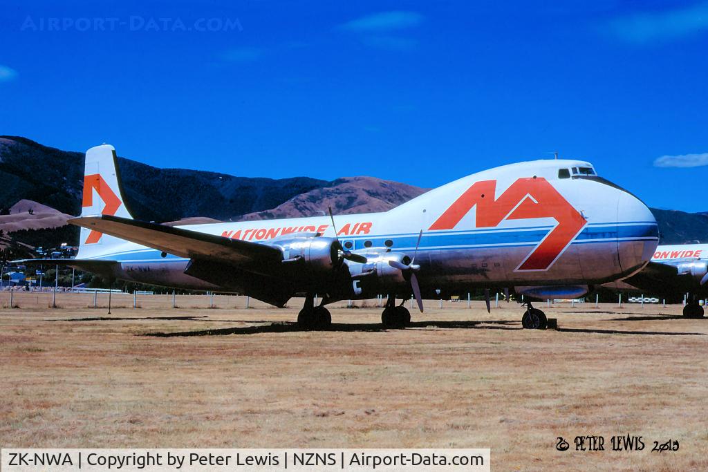 ZK-NWA, Aviation Traders ATL-98 Carvair C/N 42994/20, Nationwide Air Ltd.   February 1981