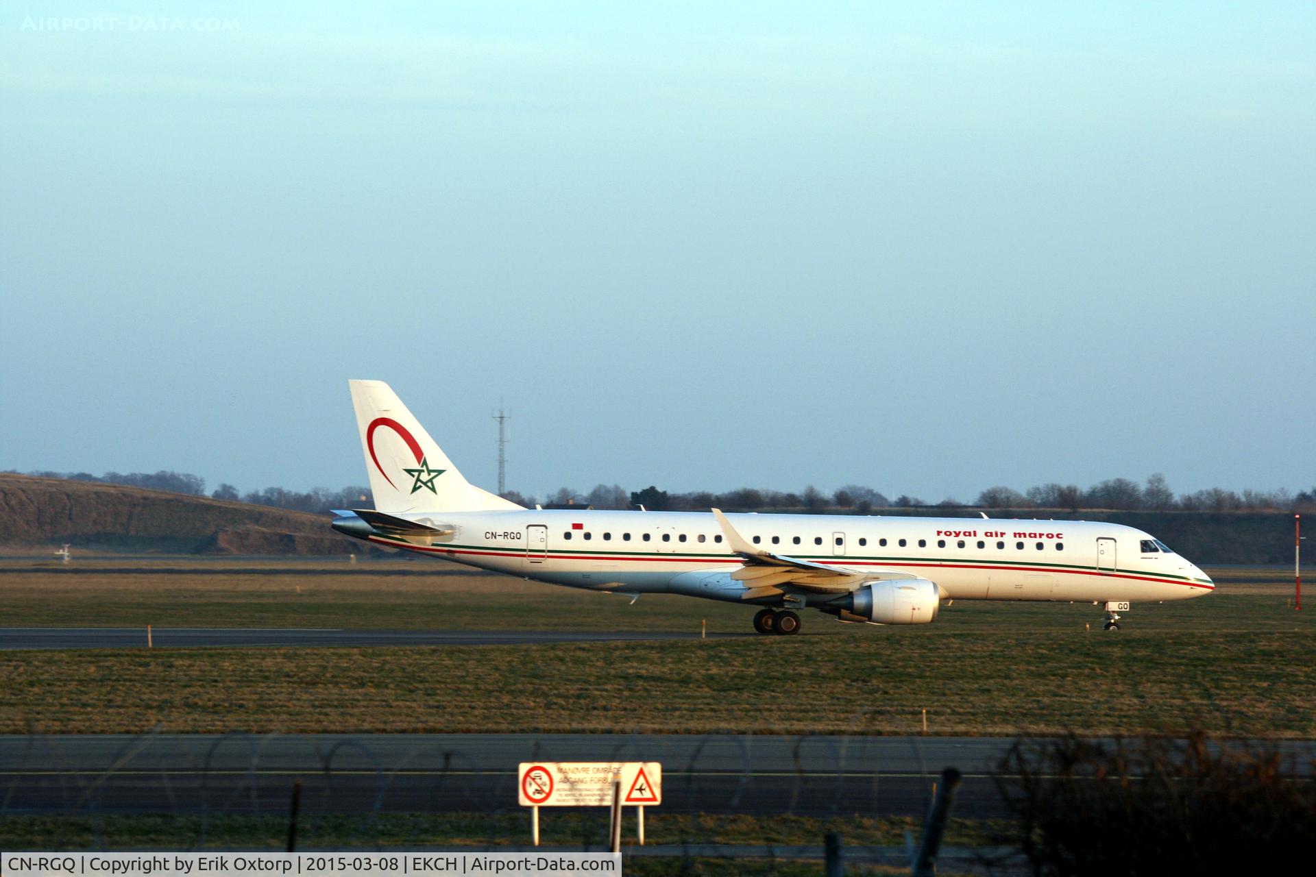 CN-RGQ, 2014 Embraer 190AR (ERJ-190-100IGW) C/N 19000682, CN-RGQ taking off rw 22R