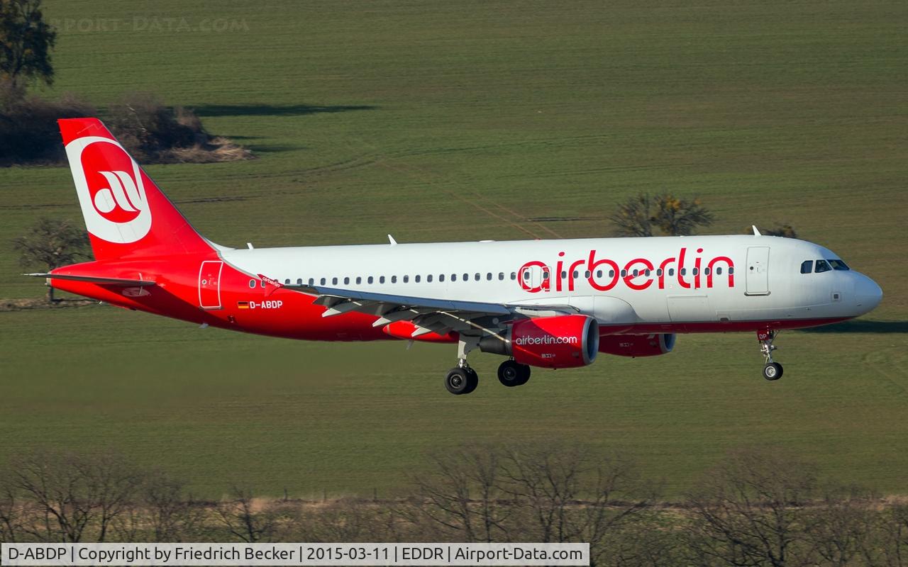 D-ABDP, 2007 Airbus A320-214 C/N 3093, on final RW09, inbound from Palma