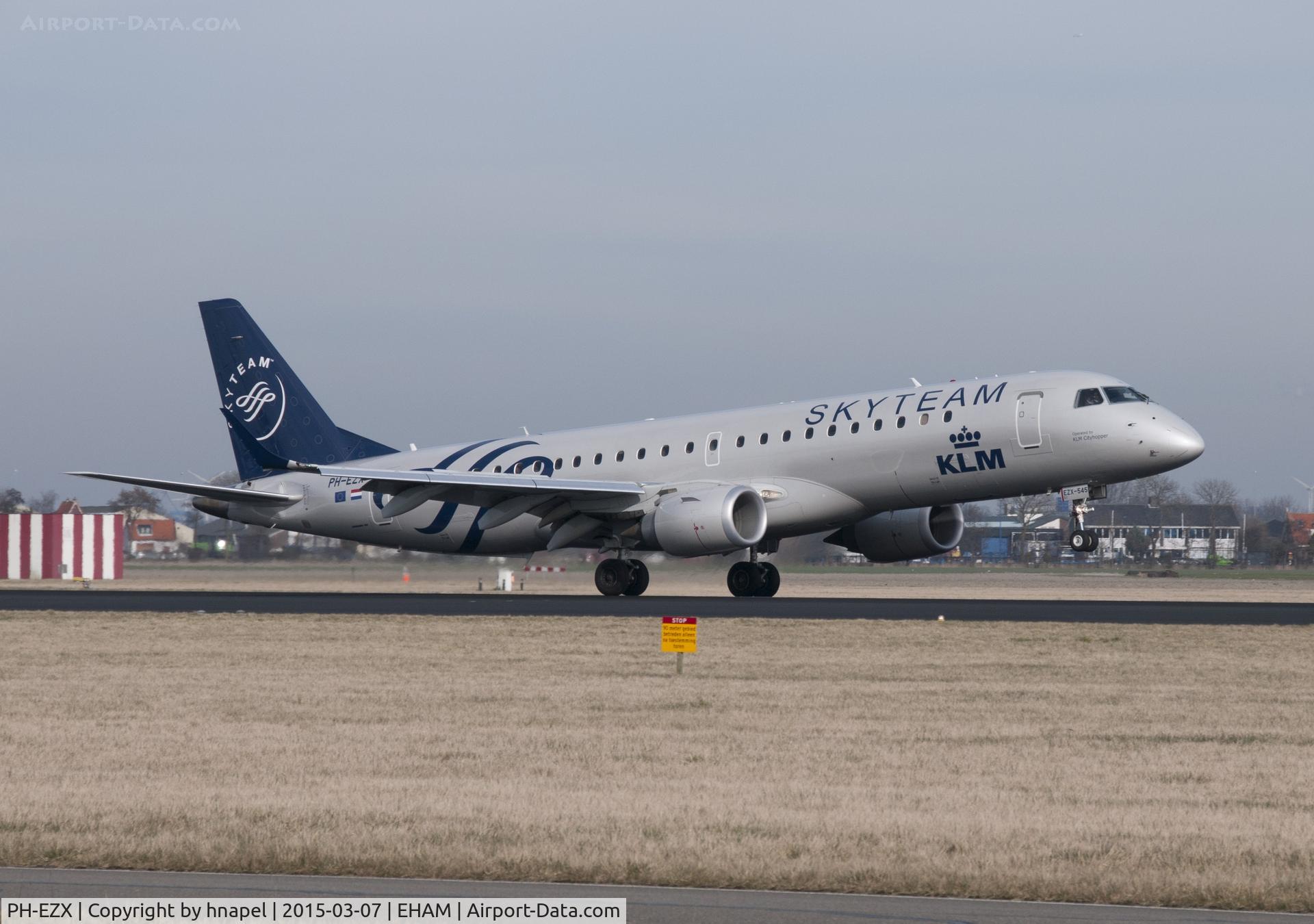 PH-EZX, 2012 Embraer 190LR (ERJ-190-100LR) C/N 19000545, Taken at 18R
