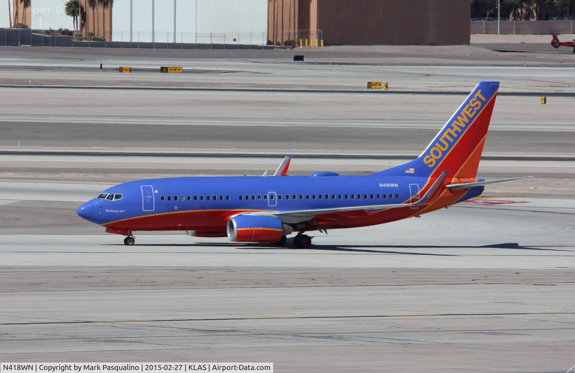 N418WN, 2001 Boeing 737-7H4 C/N 29823, Boeing 737-700