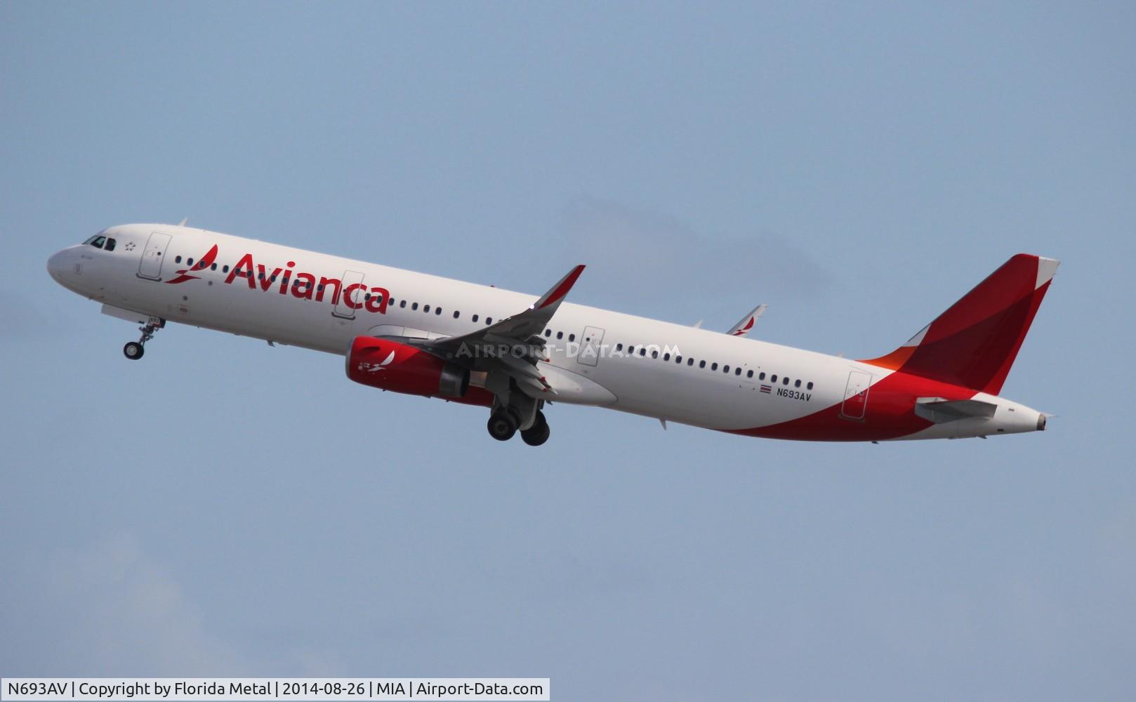 N693AV, 2014 Airbus A321-231 C/N 6002, Avianca A321
