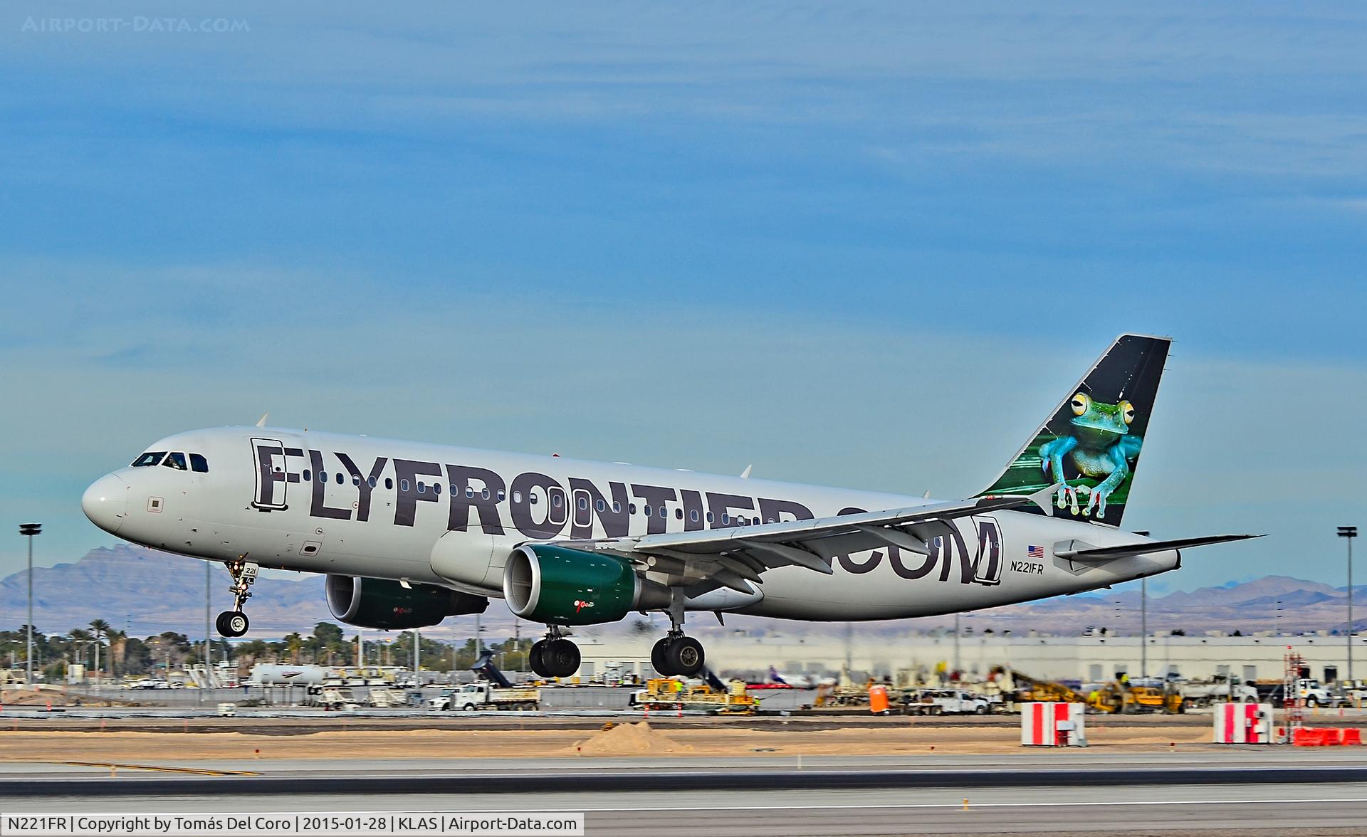 N221FR, 2007 Airbus A320-214 C/N 3205, N221FR Frontier Airlines 2007  Airbus A320-200 - cn 3205

Las Vegas - McCarran International Airport (LAS / KLAS)
USA - Nevada January 28, 2015
Photo: Tomás Del Coro