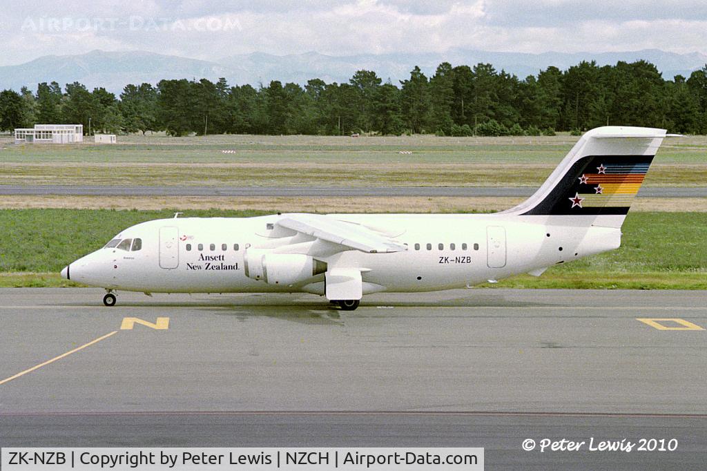 ZK-NZB, 1988 British Aerospace BAe.146-200 C/N E2127, Bilmans Management Ltd., Christchurch (t/a Ansett New Zealand).  1990