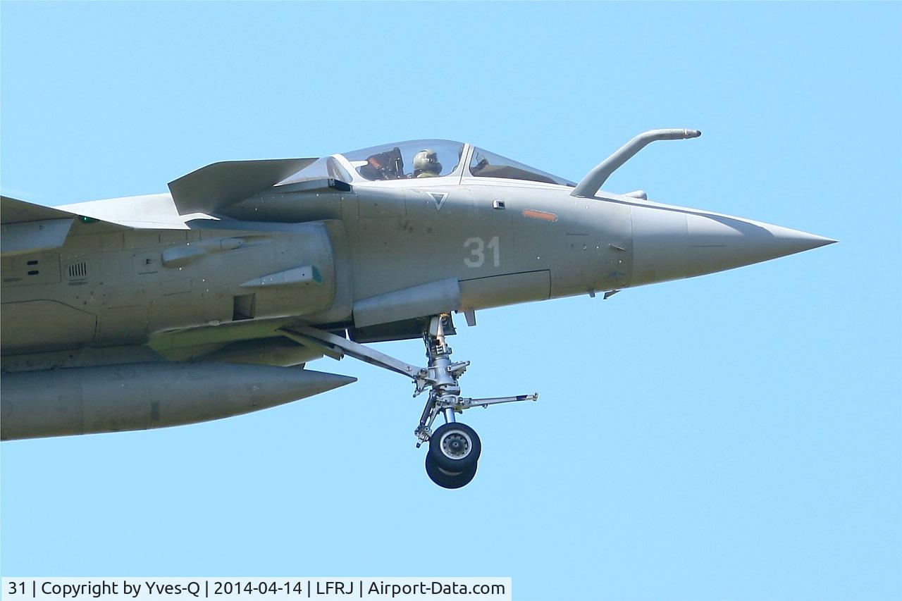 31, Dassault Rafale M C/N 31, Dassault Rafale M, Short appoach rwy 08, Landivisiau Naval Air Base (LFRJ)