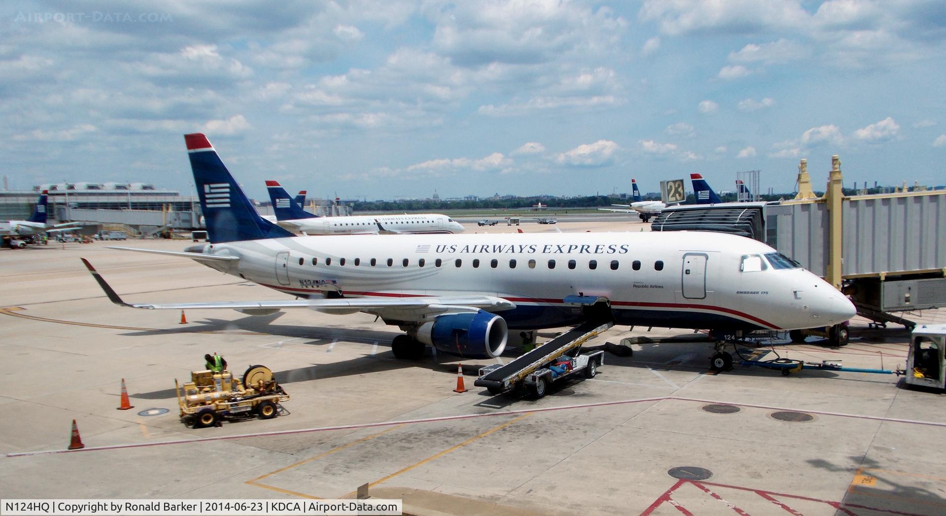 N124HQ, 2007 Embraer 175LR (ERJ-170-200LR) C/N 17000200, Gate 23  DCA