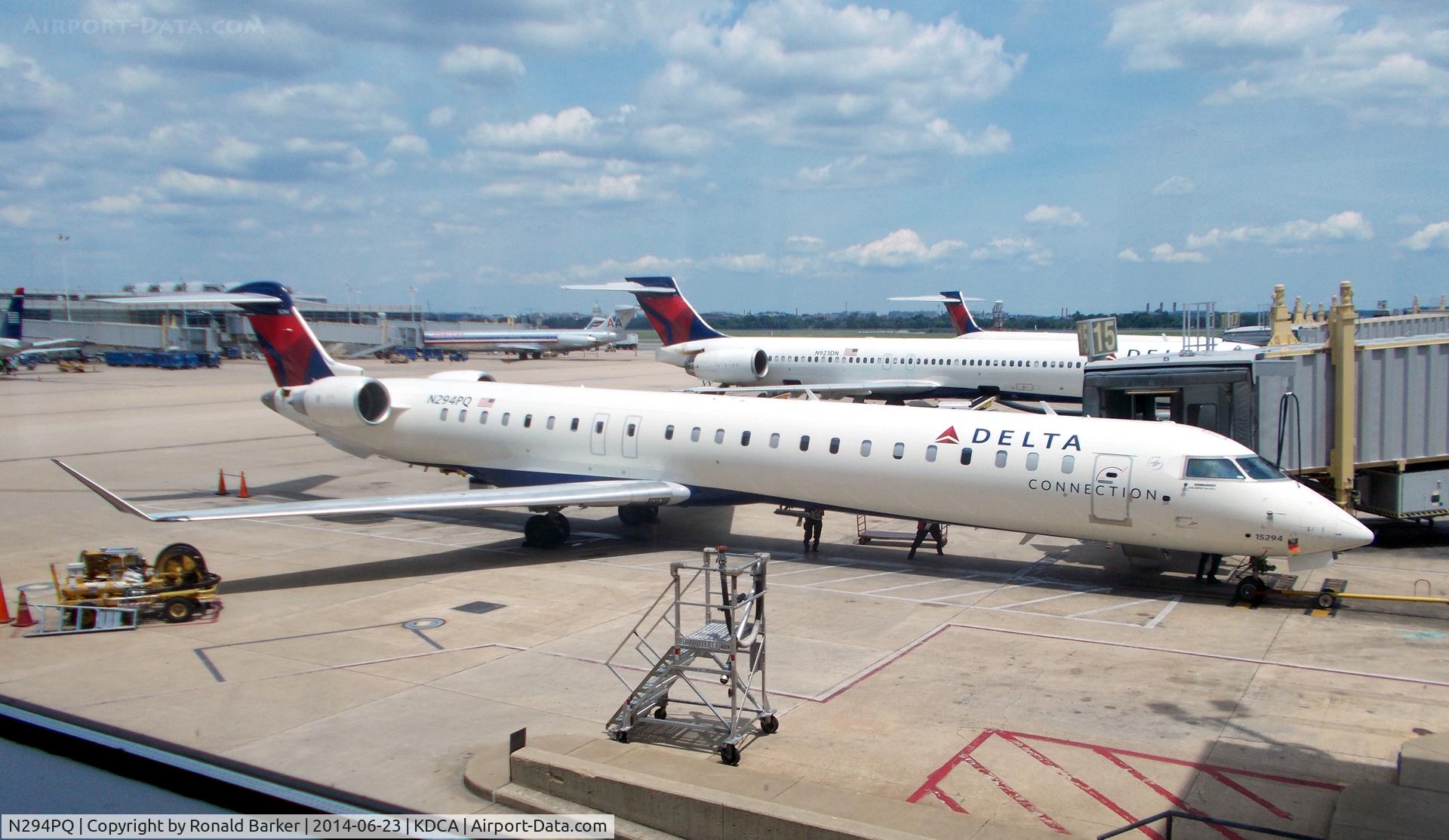 N294PQ, 2013 Bombardier CRJ-900LR NG (CL-600-2D24) C/N 15294, Gate G15 DCA