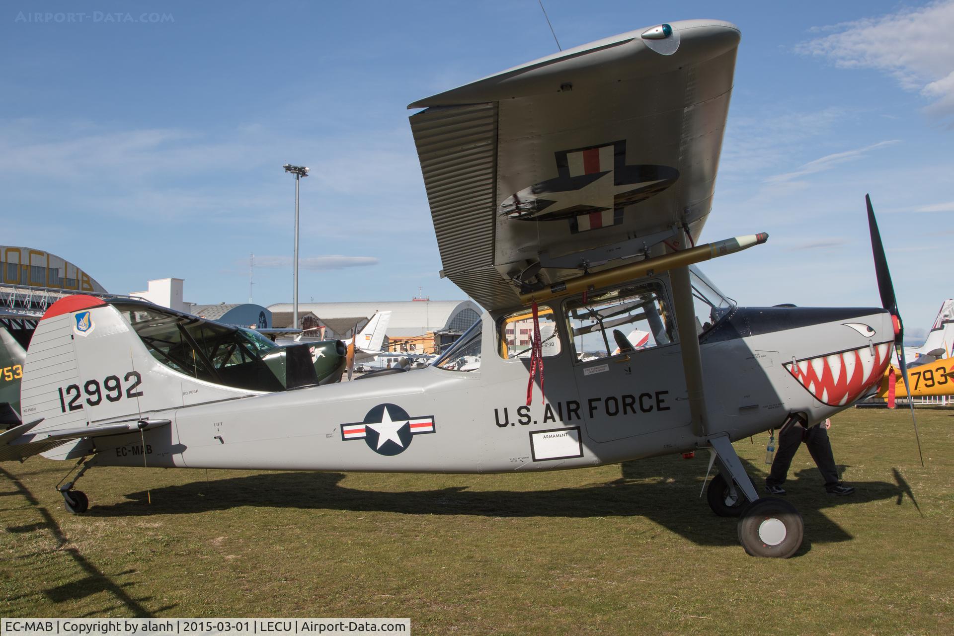 EC-MAB, 1961 Cessna O-1E Bird Dog C/N 305M-0040, On show prior to a monthly flying display of the Fundación Infante de Orleans collection at Cuatro Vientos, Madrid