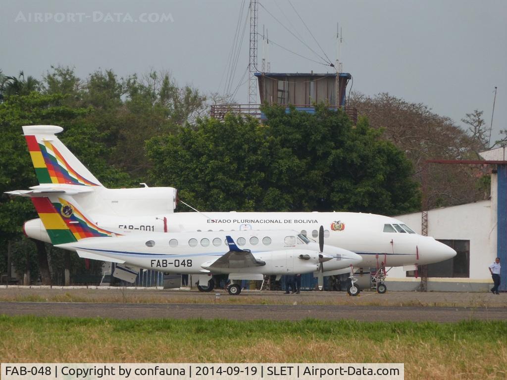FAB-048, 2013 Beechcraft B300C King Air C/N FL-881, Bolivian Airforce platform at El Trompillo with the President's plane FAB-001 and a Beech King Air FAB-048