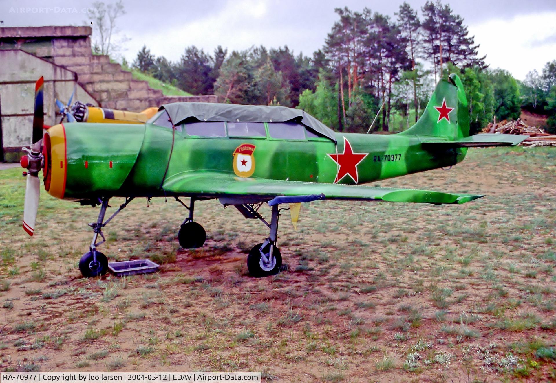 RA-70977, Yakovlev Yak-52 C/N 86615, Finow Air Museum Germany 12.5.04