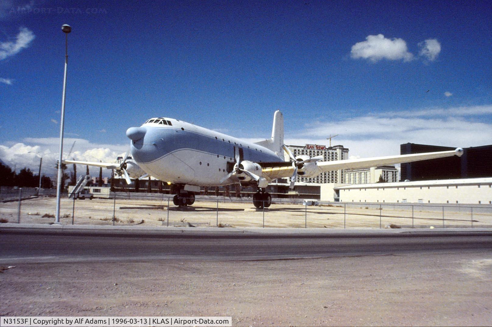N3153F, 1953 Douglas C-124C Globemaster II C/N 44339, Shown displayed at the corner of E Reno Ave and Koval Lane, Las Vegas, Nevada in 1996. This aircraft was scrapped in 2001.