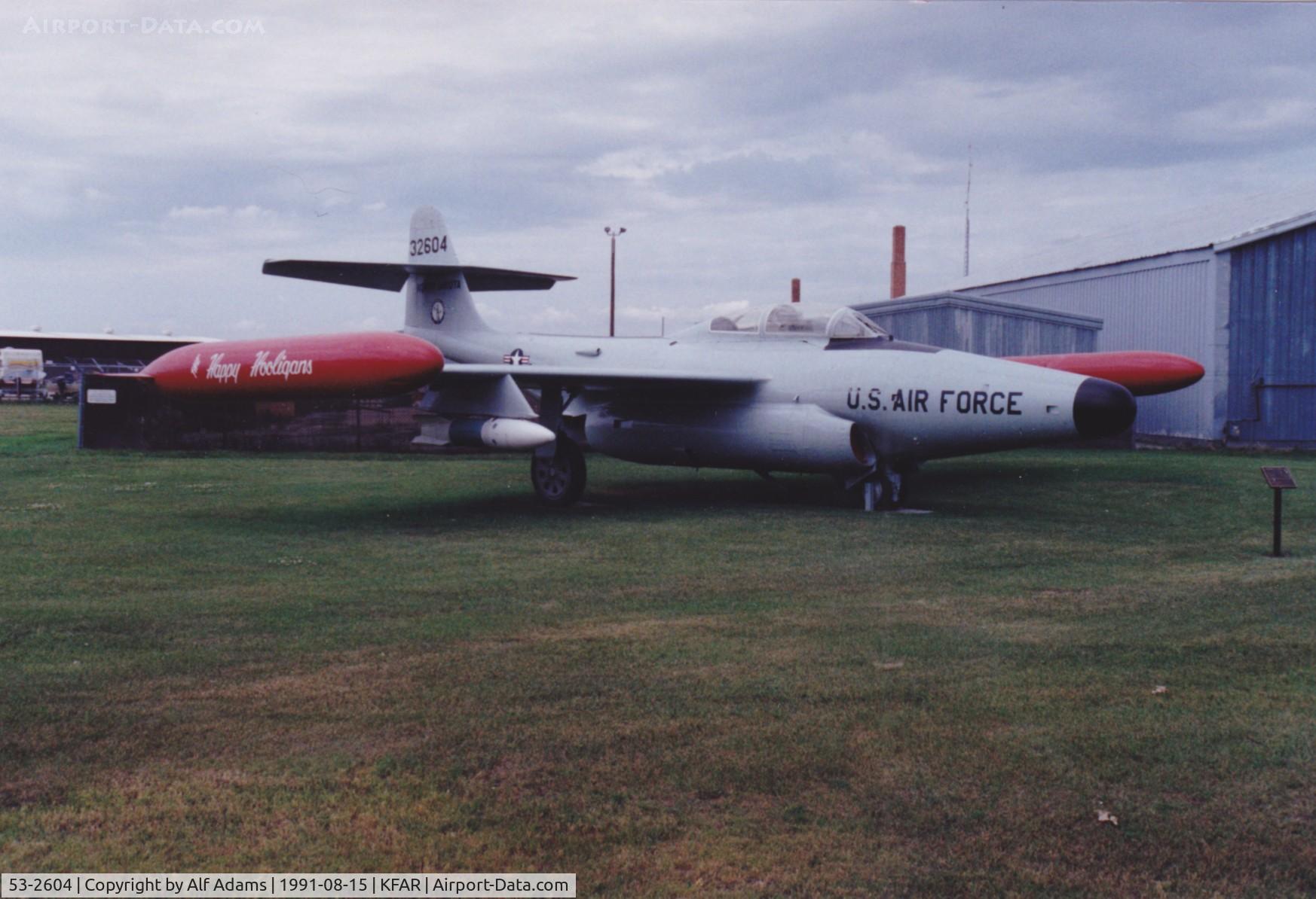 53-2604, 1953 Northrop F-89J Scorpion C/N Not found 53-2604, At Hector Field, Fargo, North Dakota in 1991.