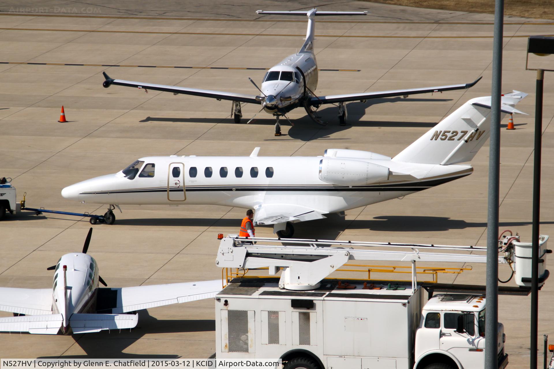 N527HV, 2008 Cessna 525B CitationJet CJ3 C/N 525B0213, Seen from the control tower
