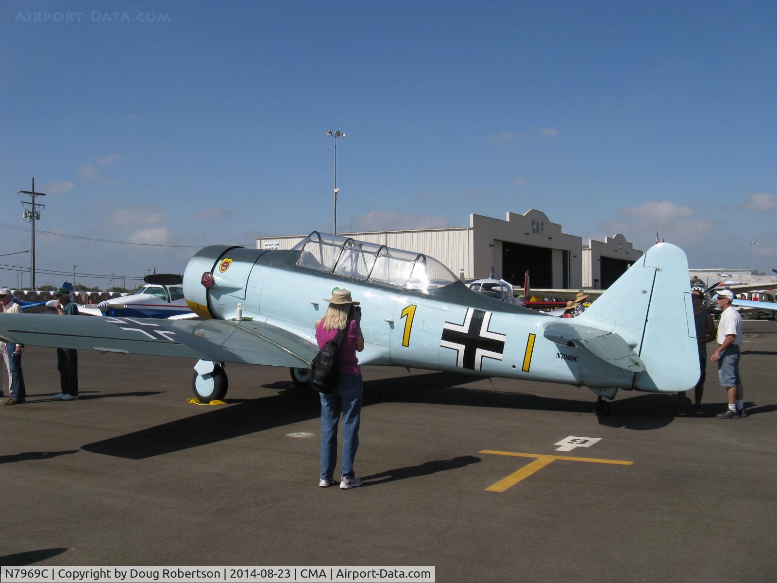 N7969C, North American SNJ-5 Texan Texan C/N 43974, North American SNJ-5, P&W R-1340-AN-1 WASP 600 Hp, US Navy version of the T-6 TEXAN, of the Condor Squadron. Master this? and you can fly ANY WWII aircraft-its handling characteristics match heavier fighters and bombers.