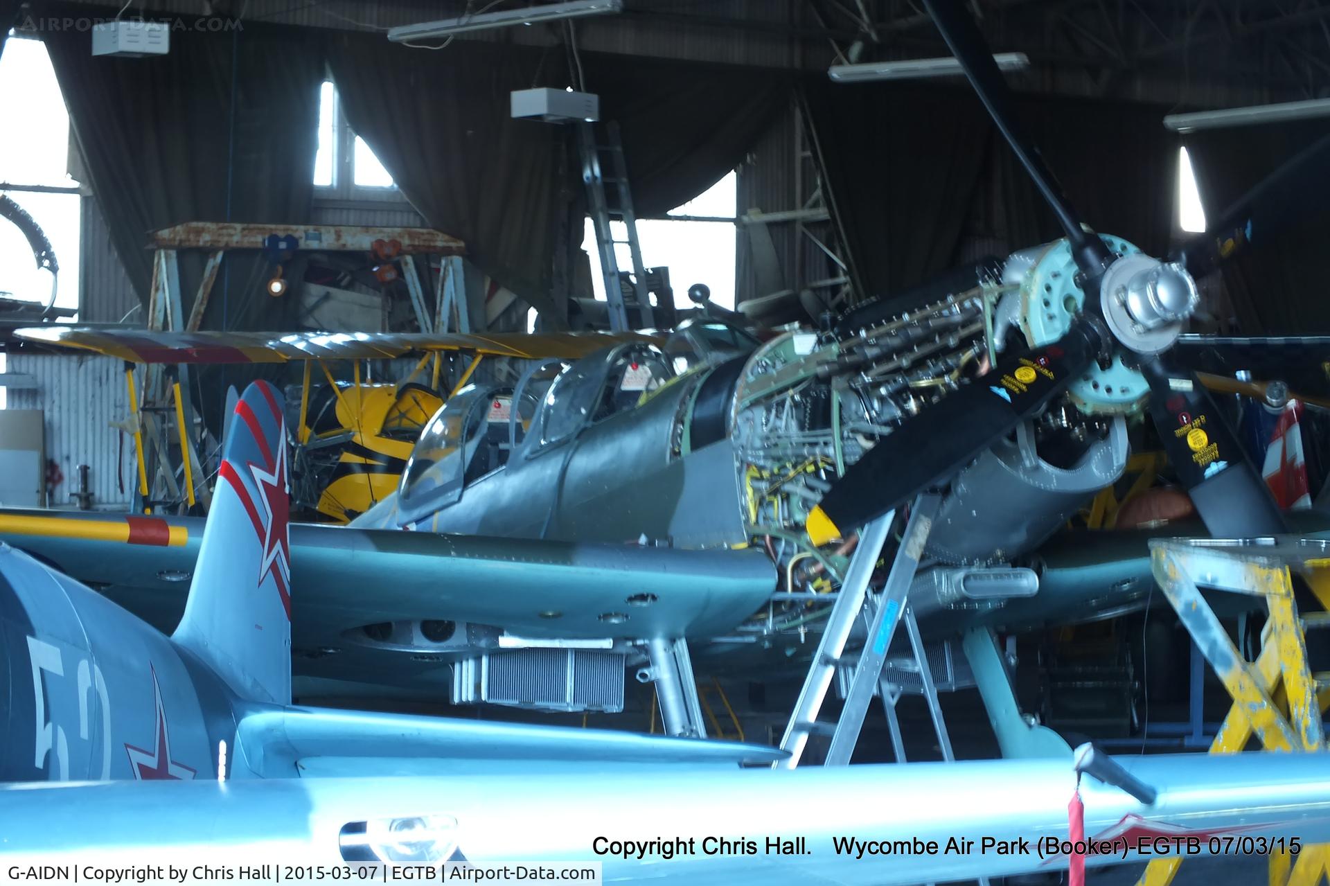 G-AIDN, 1944 Supermarine 502 Spitfire TR.8 (LF.VIIIc) C/N 6S/729058, in the PPS hangar at Booker