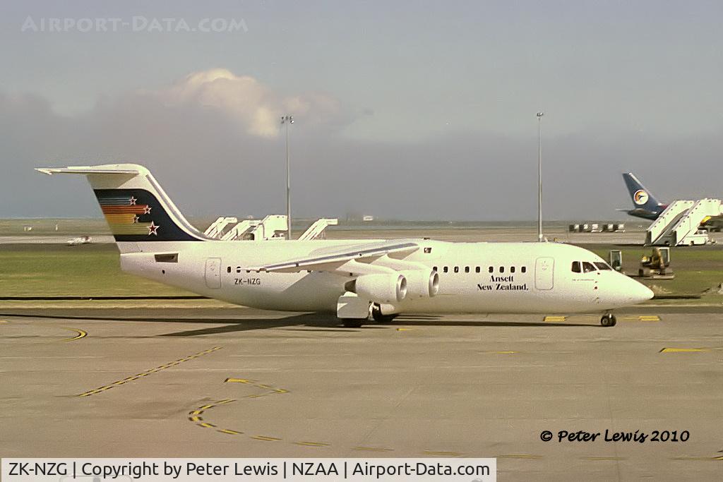 ZK-NZG, 1989 British Aerospace BAe.146-300A C/N E3135, Bilmans Management Ltd., Christchurch (t/a Ansett New Zealand).  1993