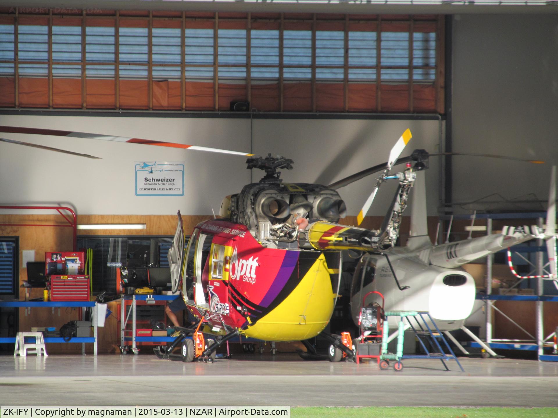 ZK-IFY, MBB-Kawasaki BK-117B-1 C/N 1078, Ex HS-SFB import to NZ