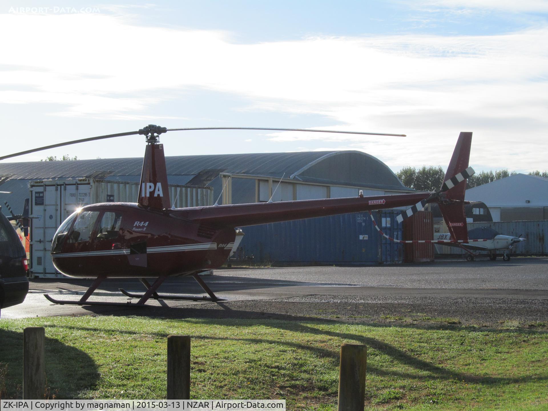 ZK-IPA, Robinson R44  Raven II C/N 13445, outside helifite