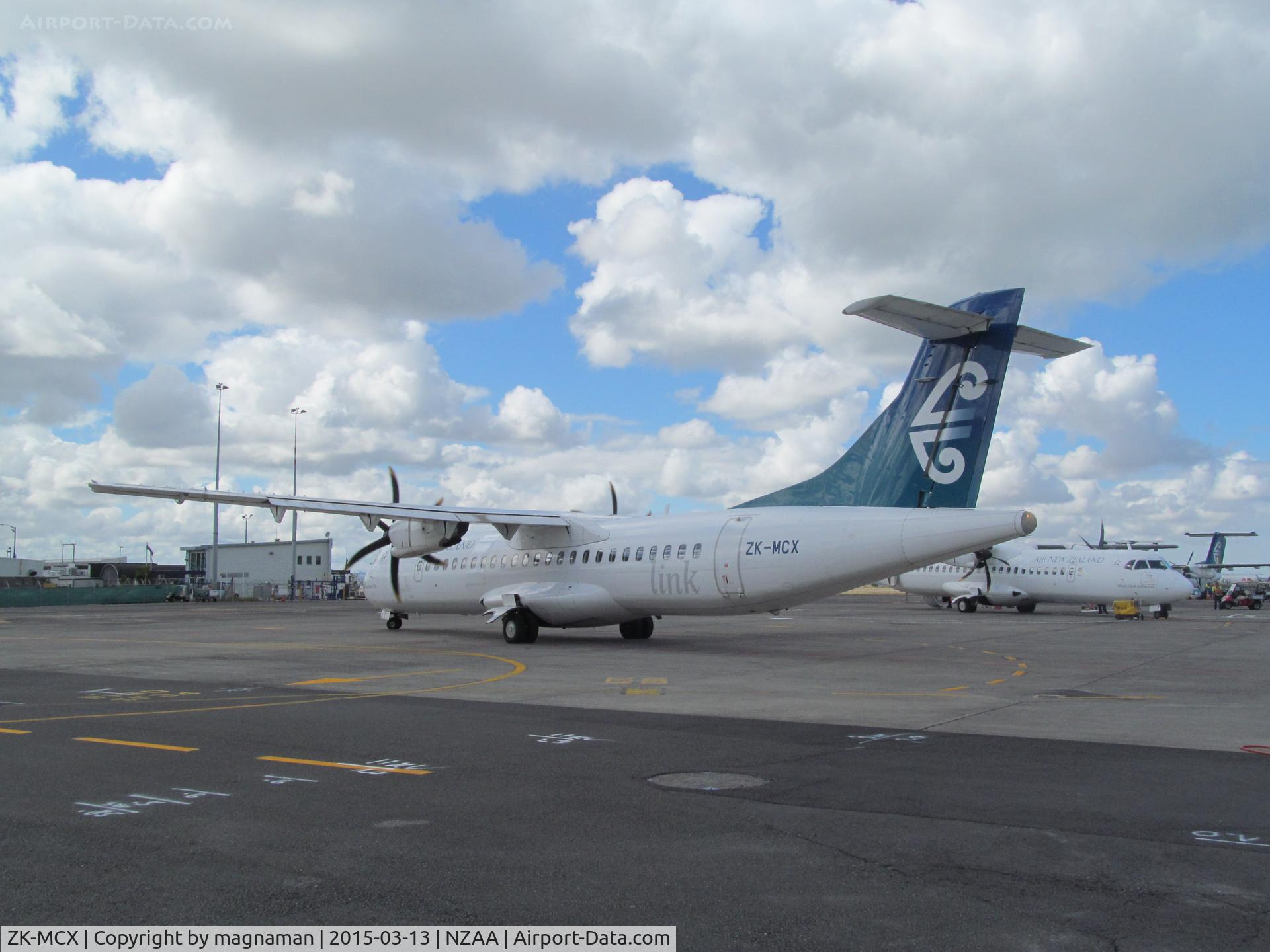 ZK-MCX, 2002 ATR 72-212A C/N 687, taxying off apron