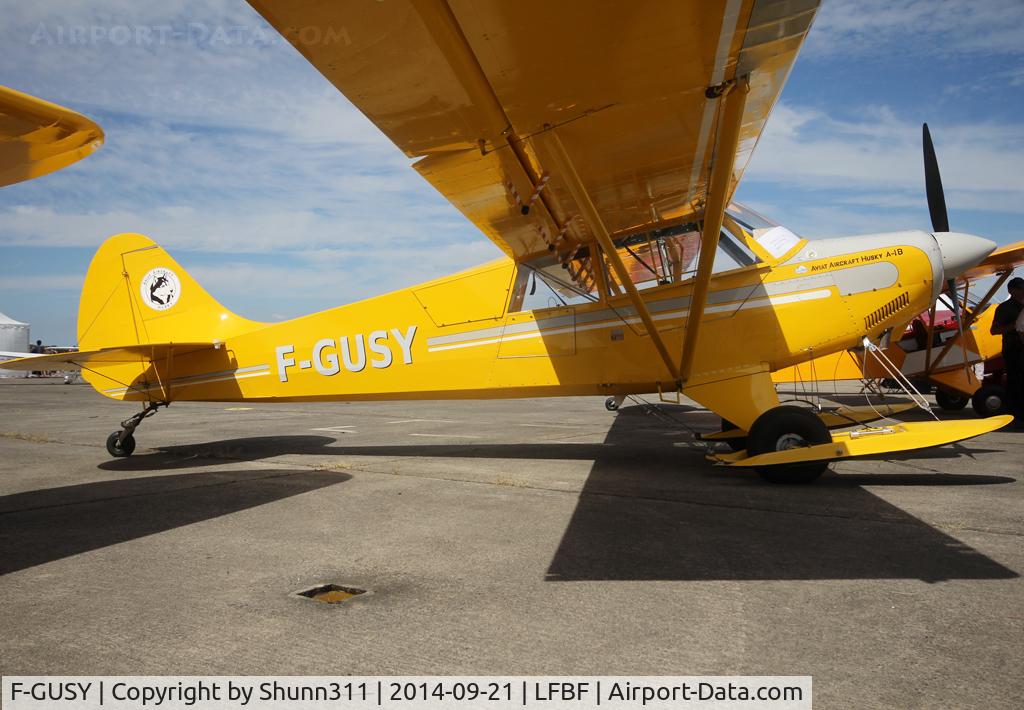 F-GUSY, 2008 Aviat A-1B Husky C/N 2442, Participant of the LFBF Airshow 2014 - static airframe