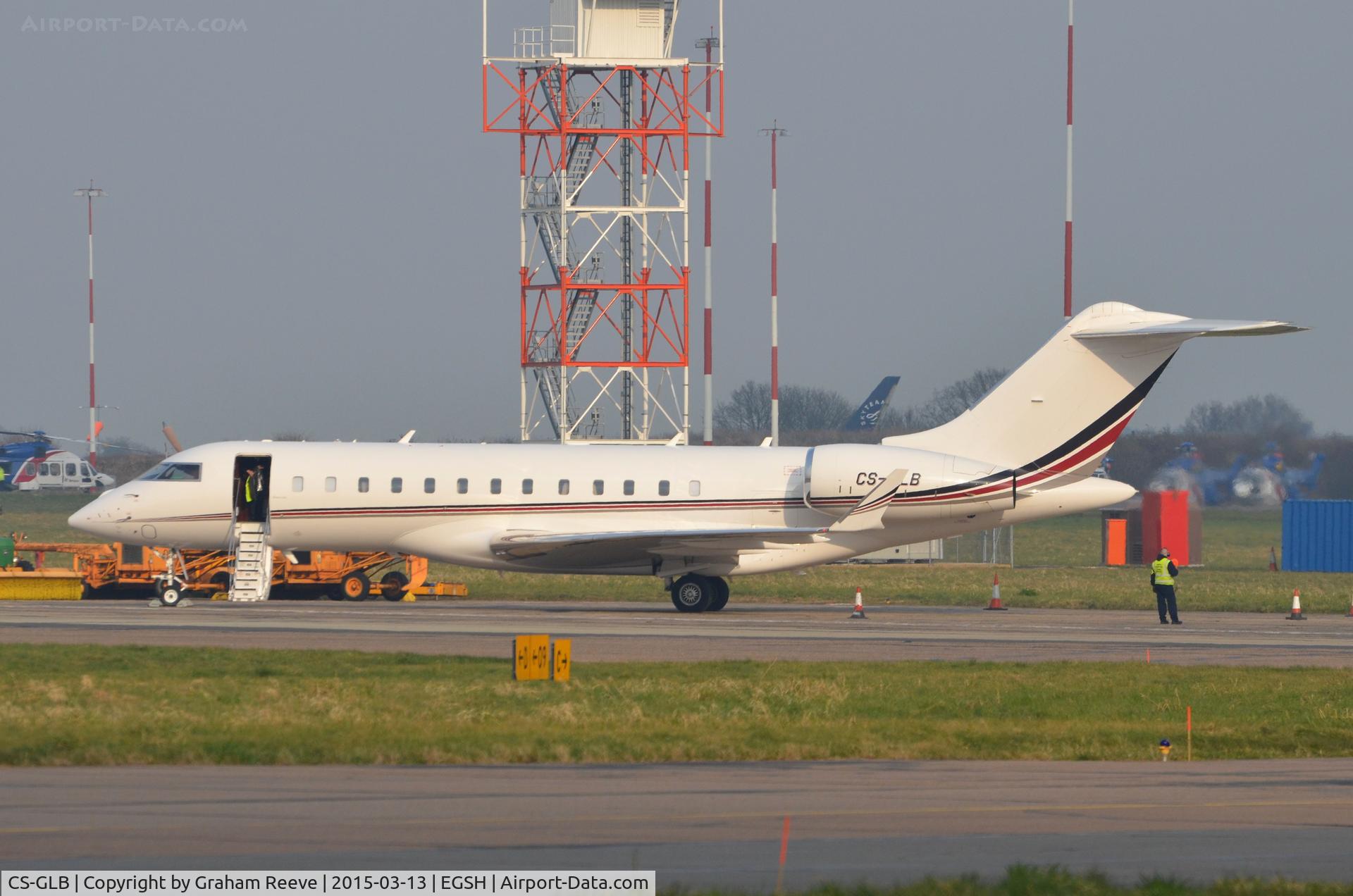 CS-GLB, 2012 Bombardier BD-700-1A10 Global 6000 C/N 9481, Parked at Norwich.