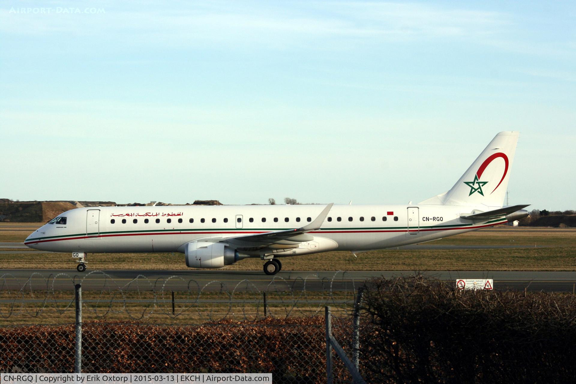 CN-RGQ, 2014 Embraer 190AR (ERJ-190-100IGW) C/N 19000682, CN-RGQ arrived rw 04L