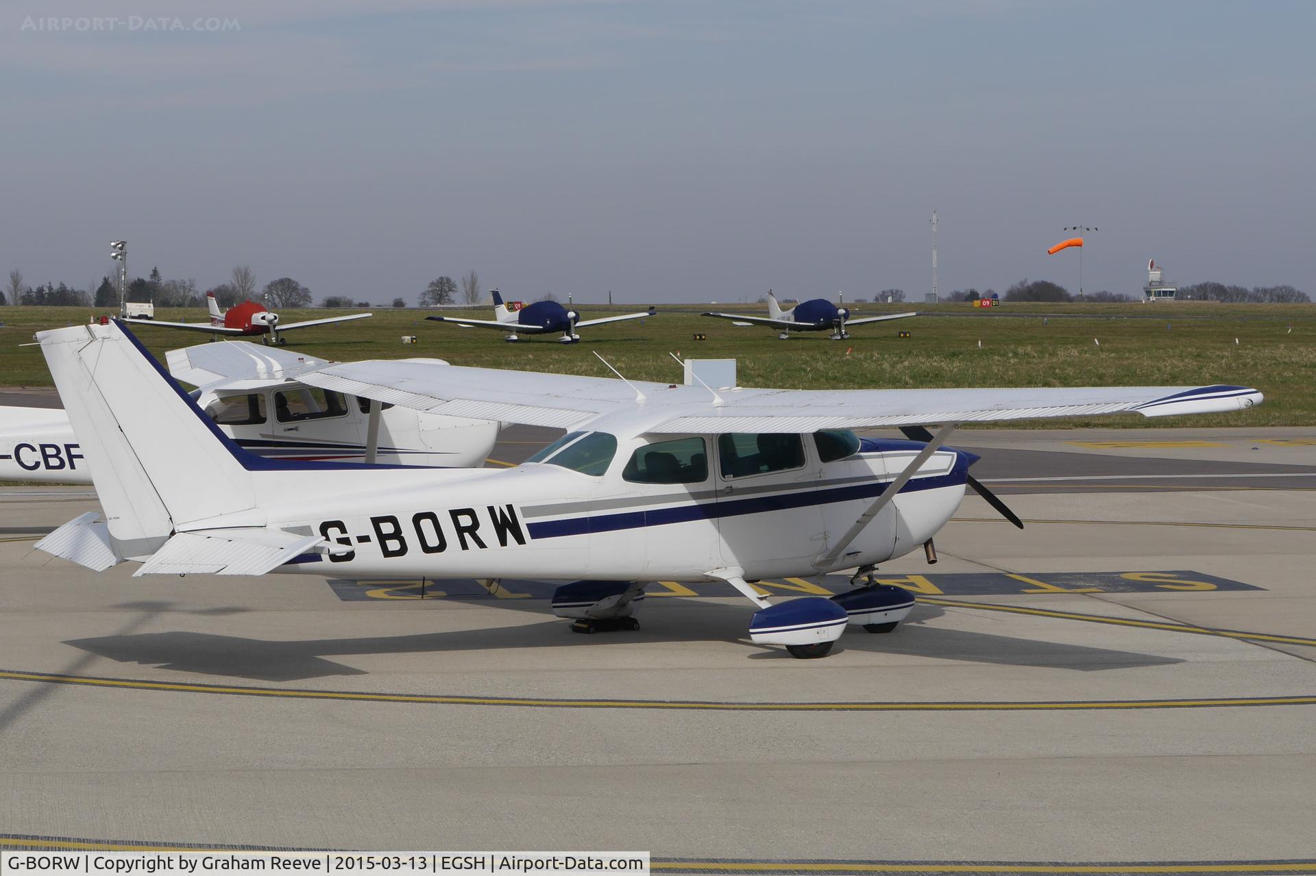 G-BORW, 1981 Cessna 172P C/N 172-74301, Parked at Norwich.