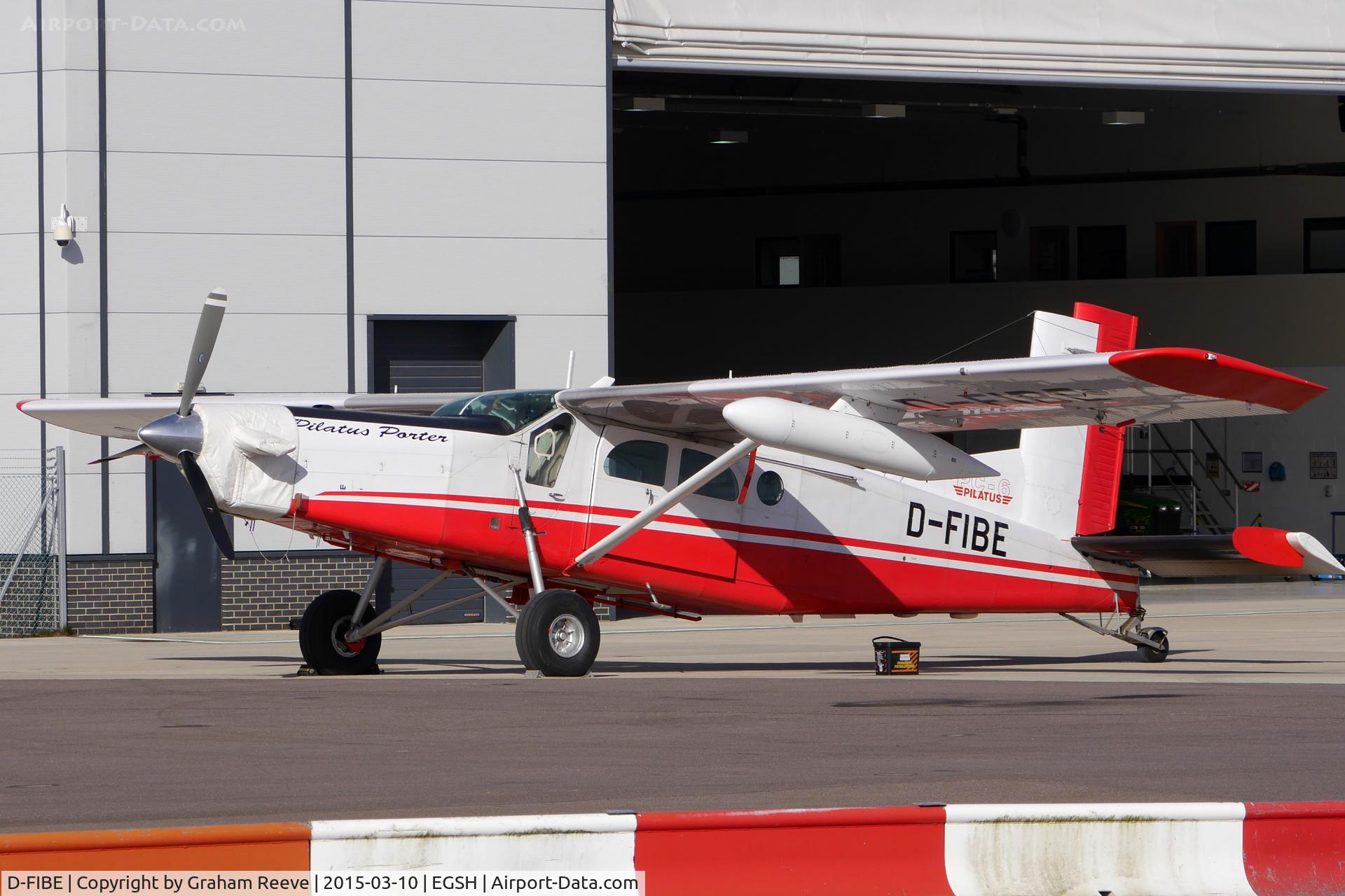 D-FIBE, 1997 Pilatus PC-6/B2-H4 Turbo Porter C/N 955, Parked at Norwich.