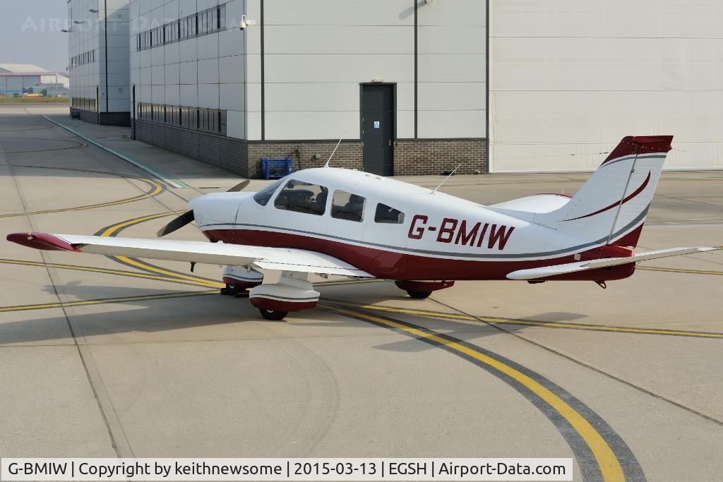 G-BMIW, 1981 Piper PA-28-181 Cherokee Archer II C/N 28-8190093, Parked in the sun.
