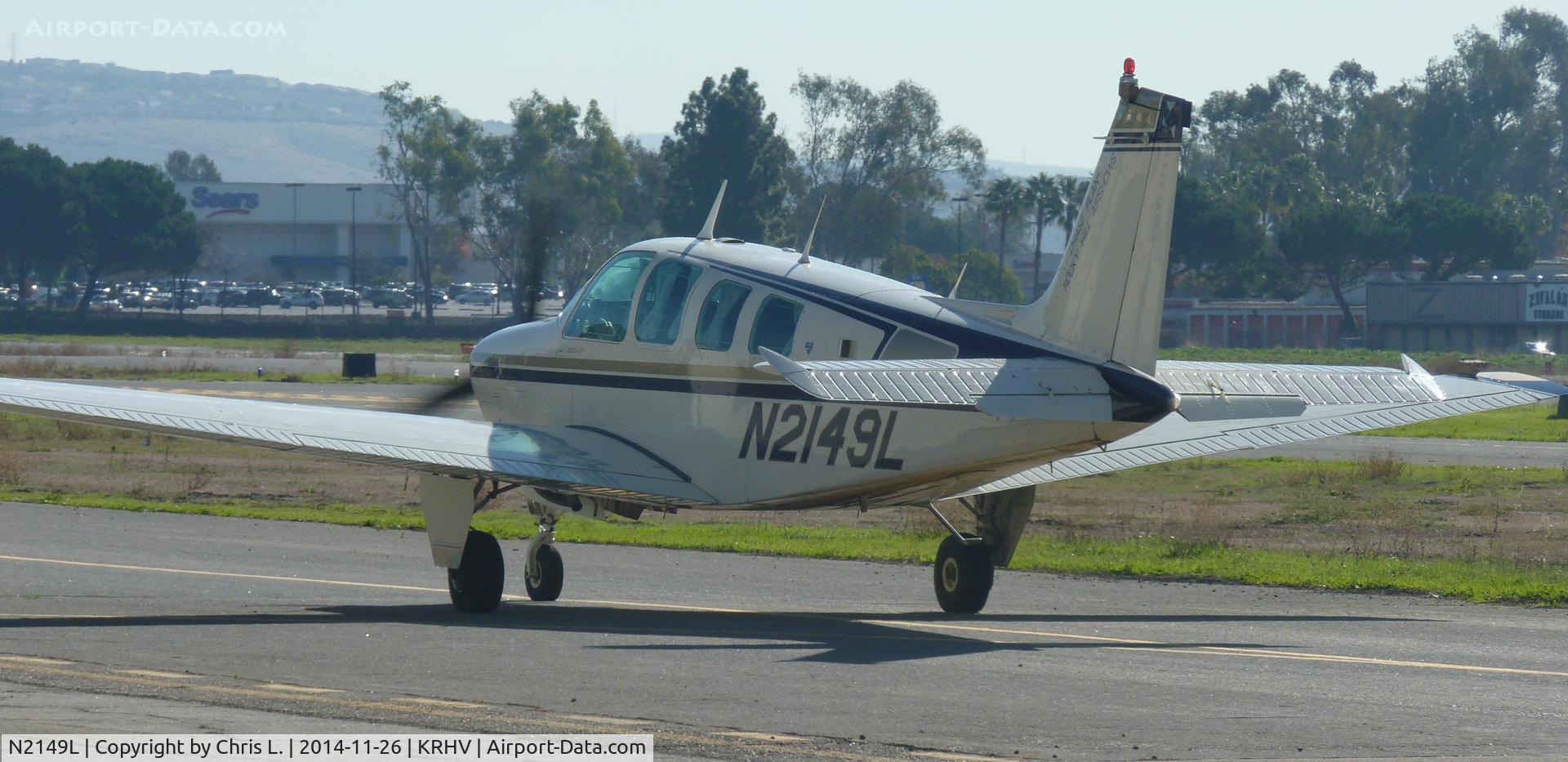 N2149L, 1976 Beech A36 Bonanza 36 C/N E-898, A local 1976 Beechcraft Bonanza A36 taxis out for departure to it's private ranch.