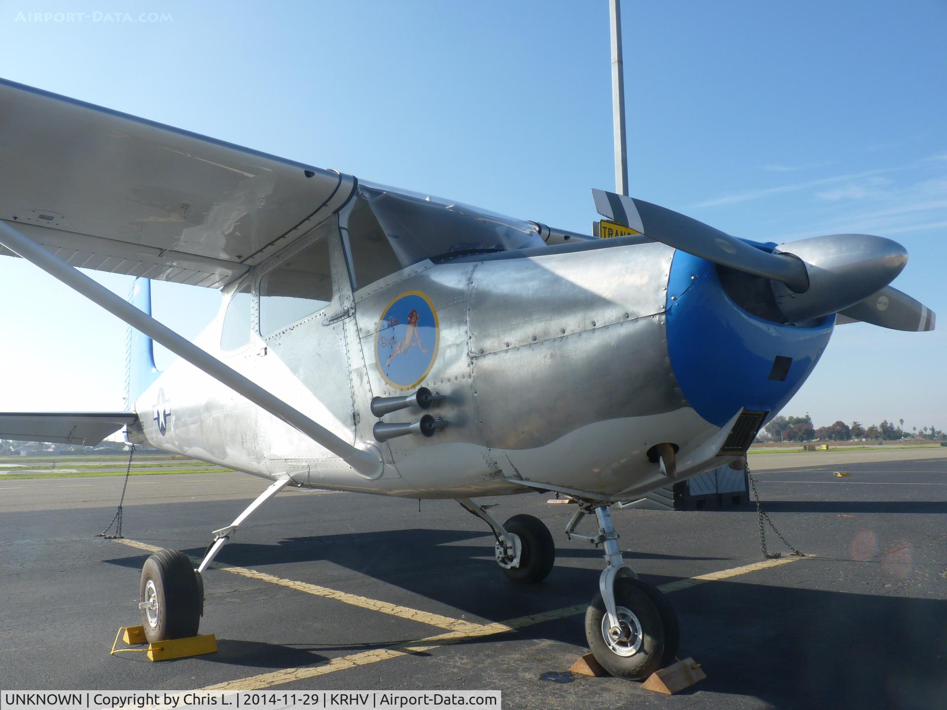 UNKNOWN, Miscellaneous Various C/N unknown, A pretty cool transient aircraft (And i have no idea what it is) sits in the afternoon sun at Reid-Hillview with a very cool WWII paint scheme.