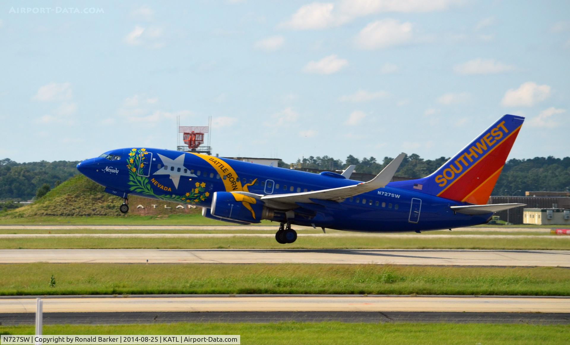 N727SW, 1999 Boeing 737-7H4 C/N 27859, Nevada One takeoff Atlanta