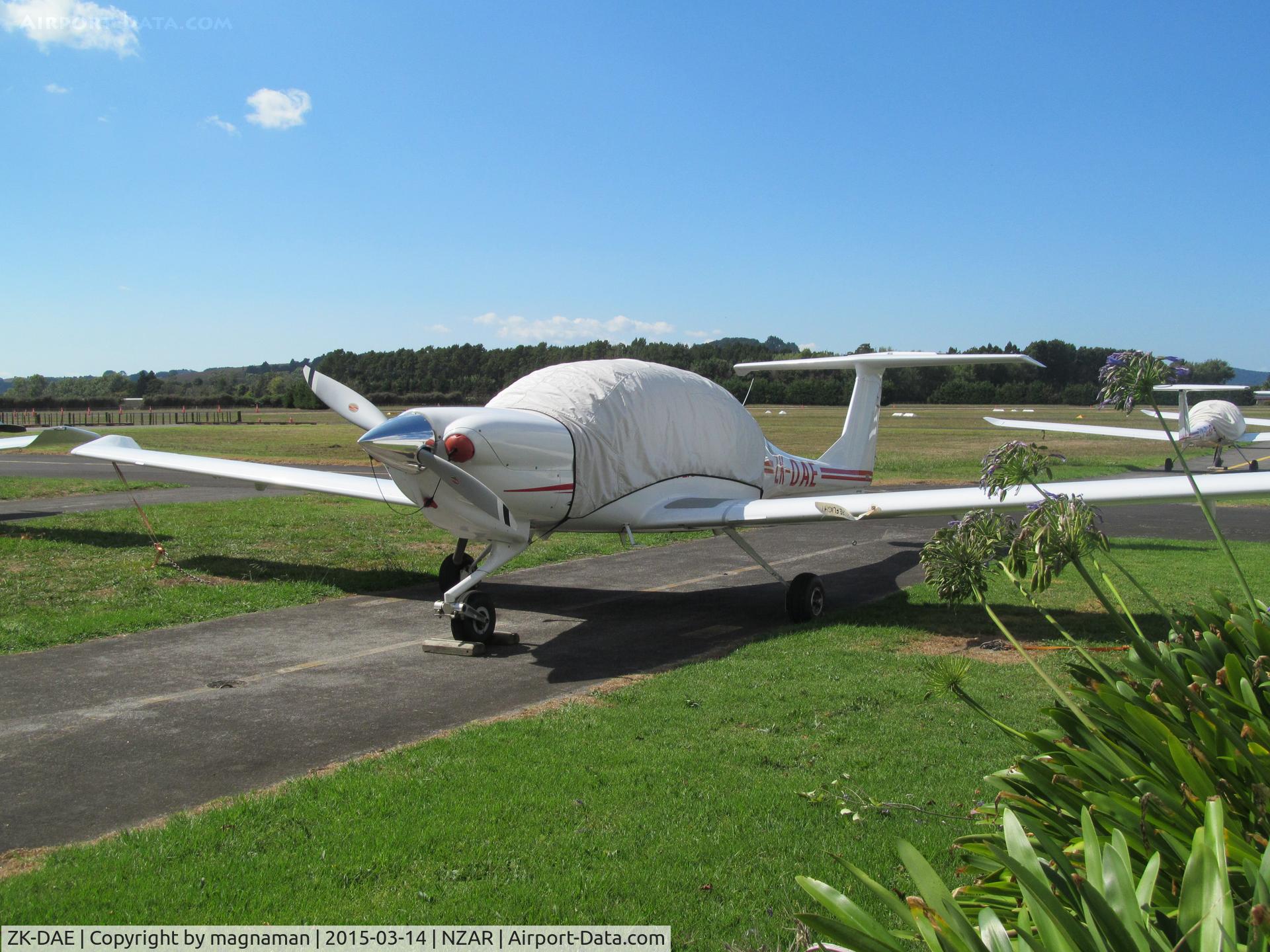 ZK-DAE, 2005 Diamond DA-40 Diamond Star C/N 40.606, at home base