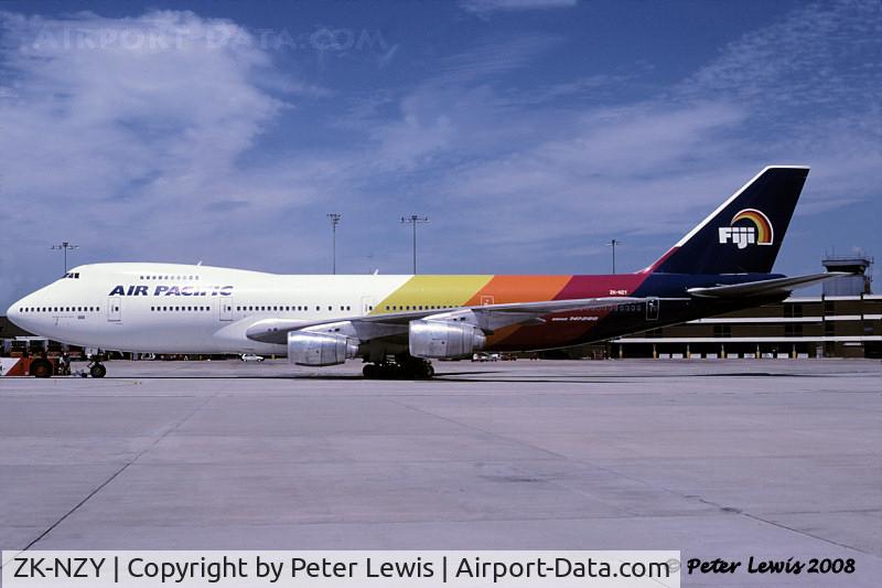 ZK-NZY, 1982 Boeing 747-219B C/N 22725, Air New Zealand Ltd., Auckland, lease: Air Pacific Ltd.